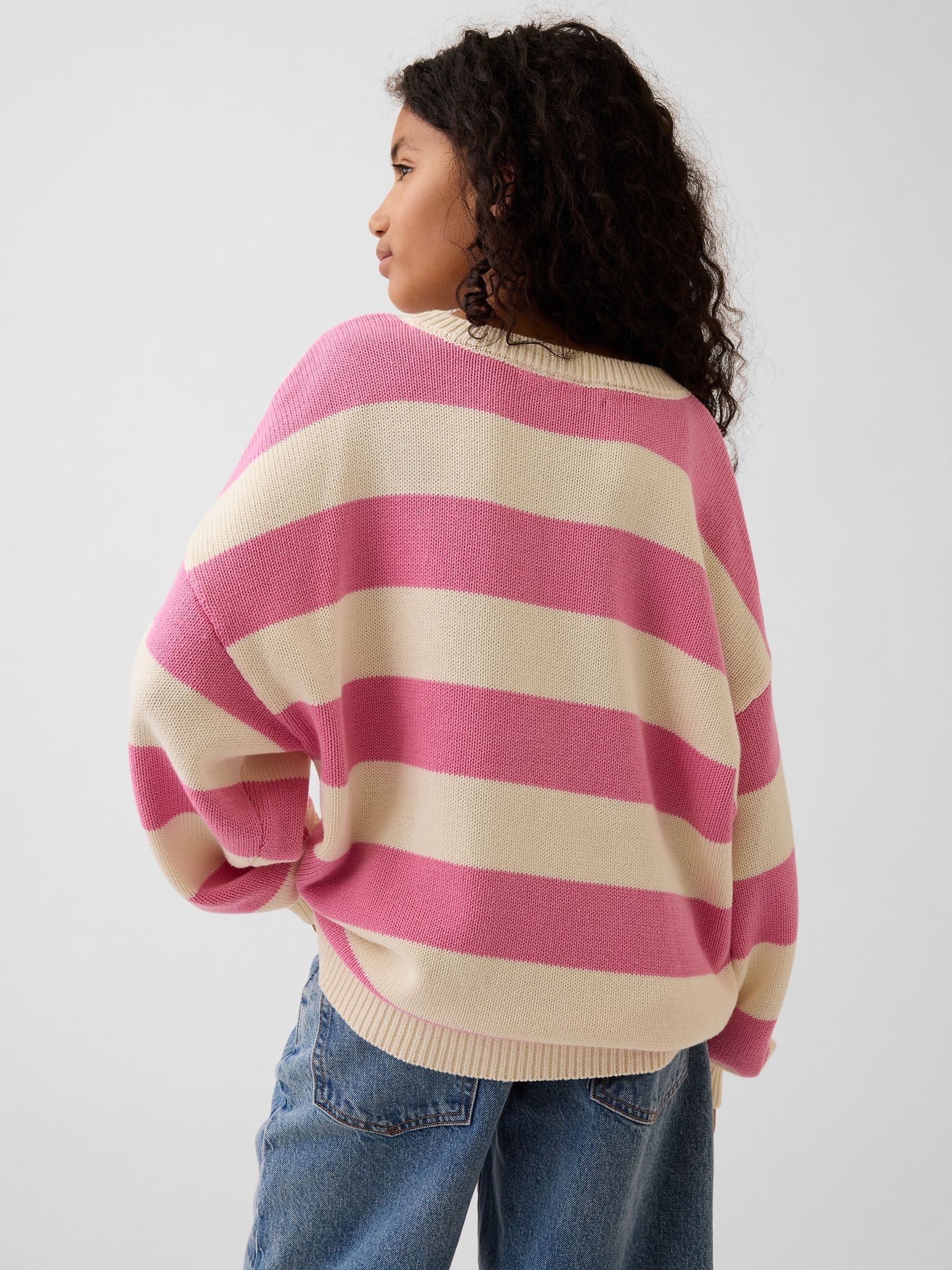 Pink Stripe Oversized Sweater - Image 2 of 5