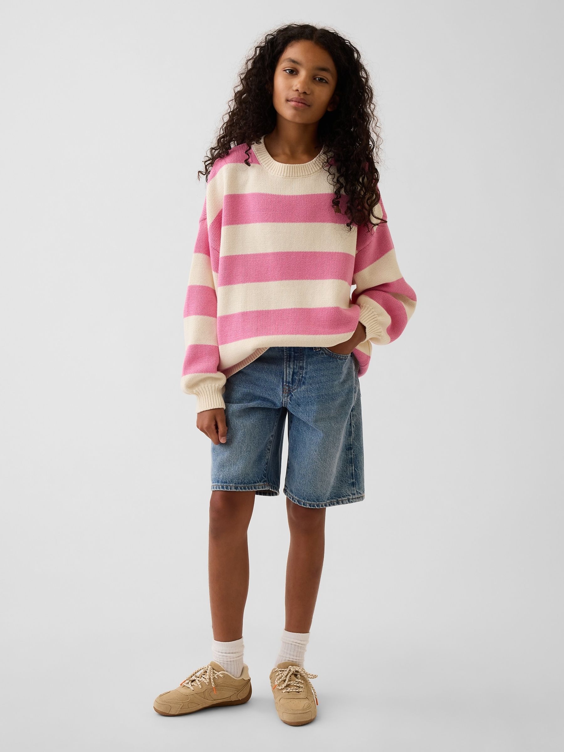 Pink Stripe Oversized Sweater - Image 3 of 5