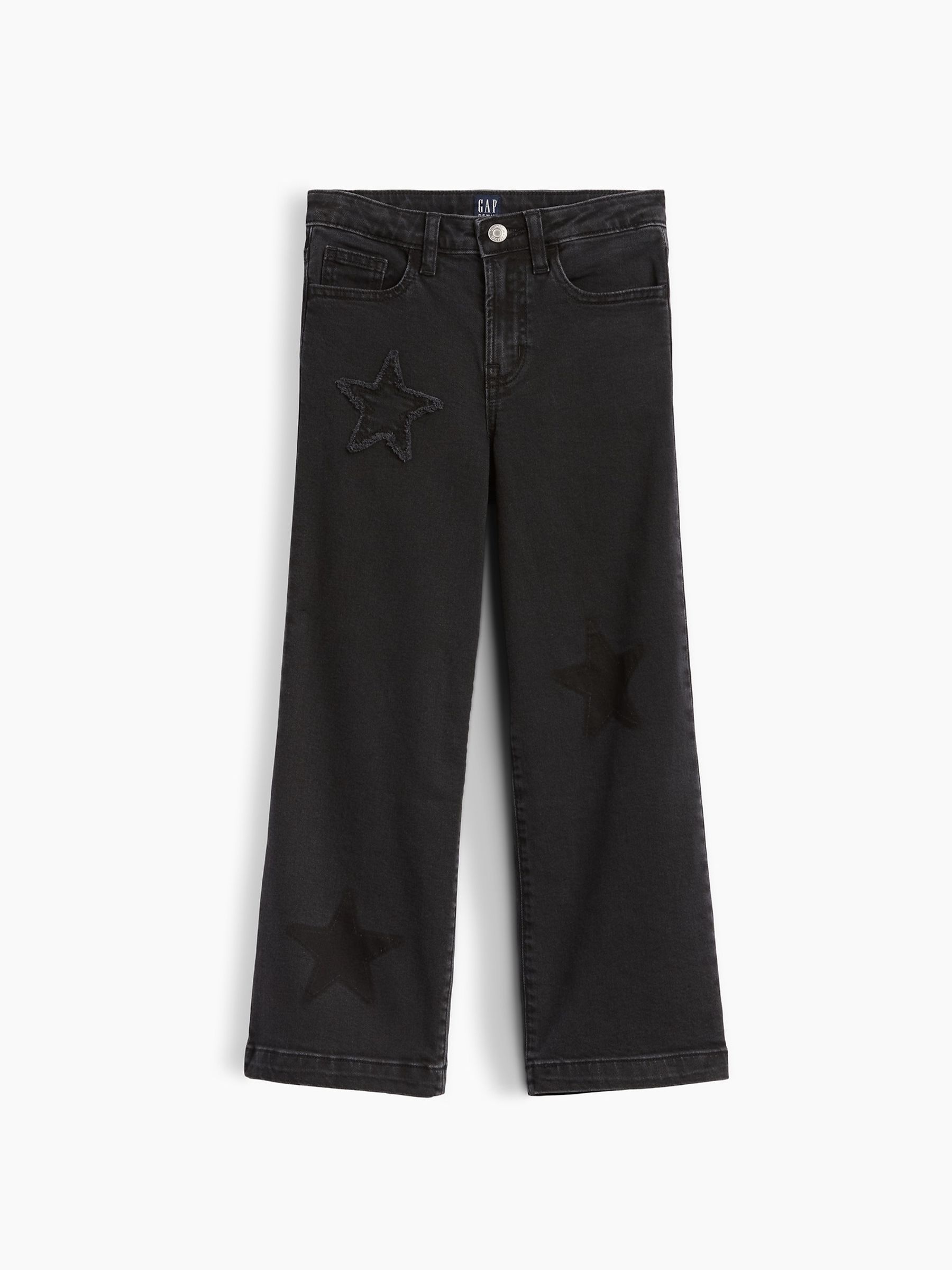 Black Star High Waisted Wide-Leg Ankle Jeans - Image 1 of 3
