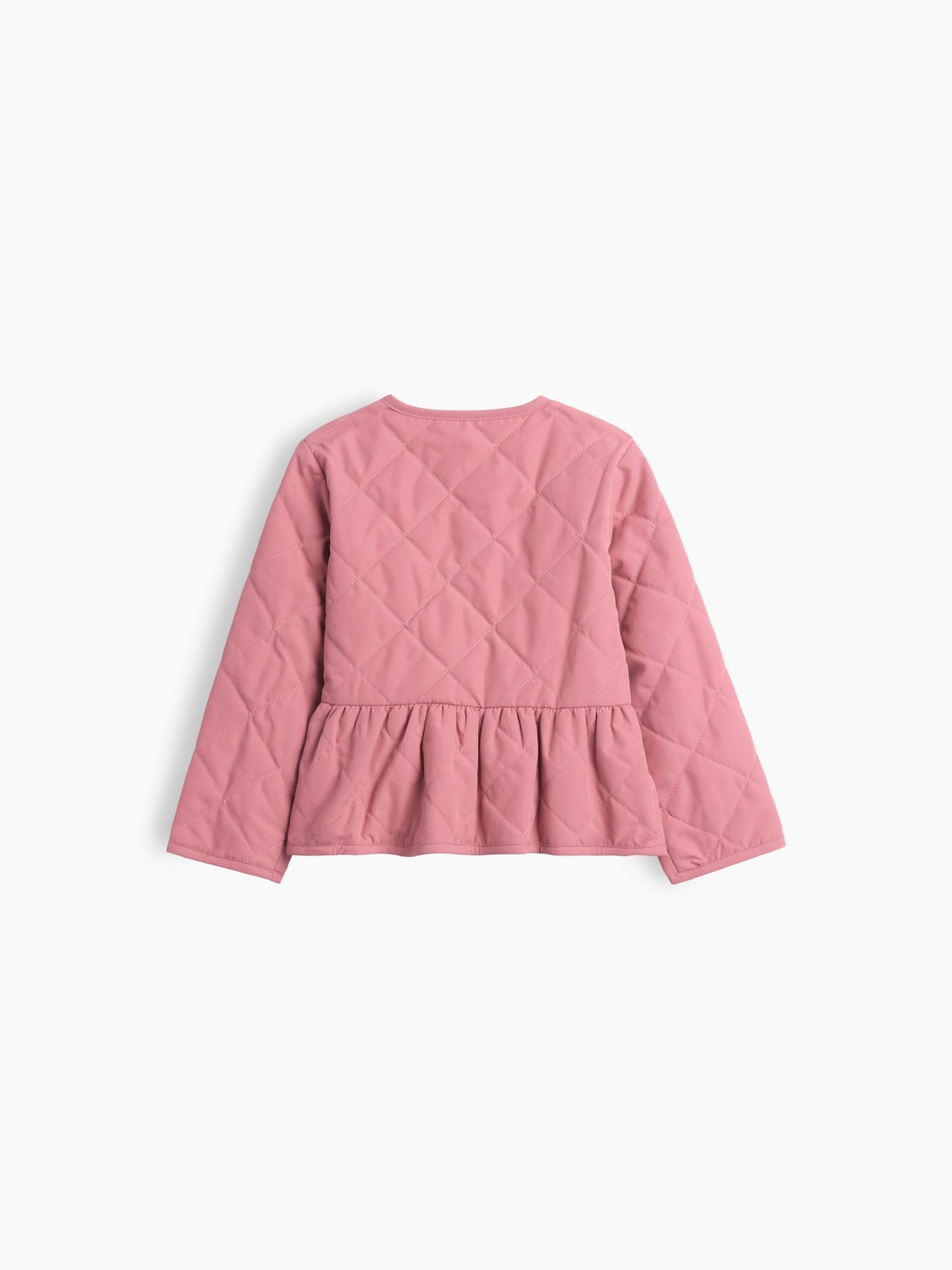 Pink Quilted Peplum Jacket - Image 2 of 2