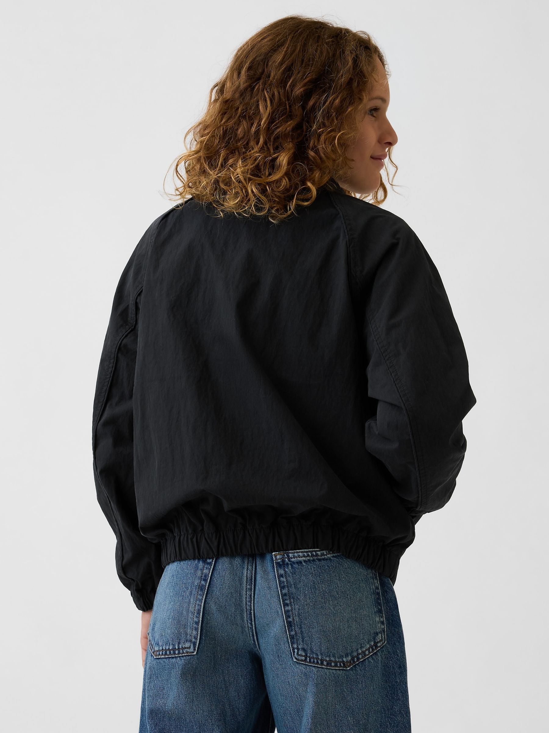 Black Relaxed Track Jacket - Image 2 of 5