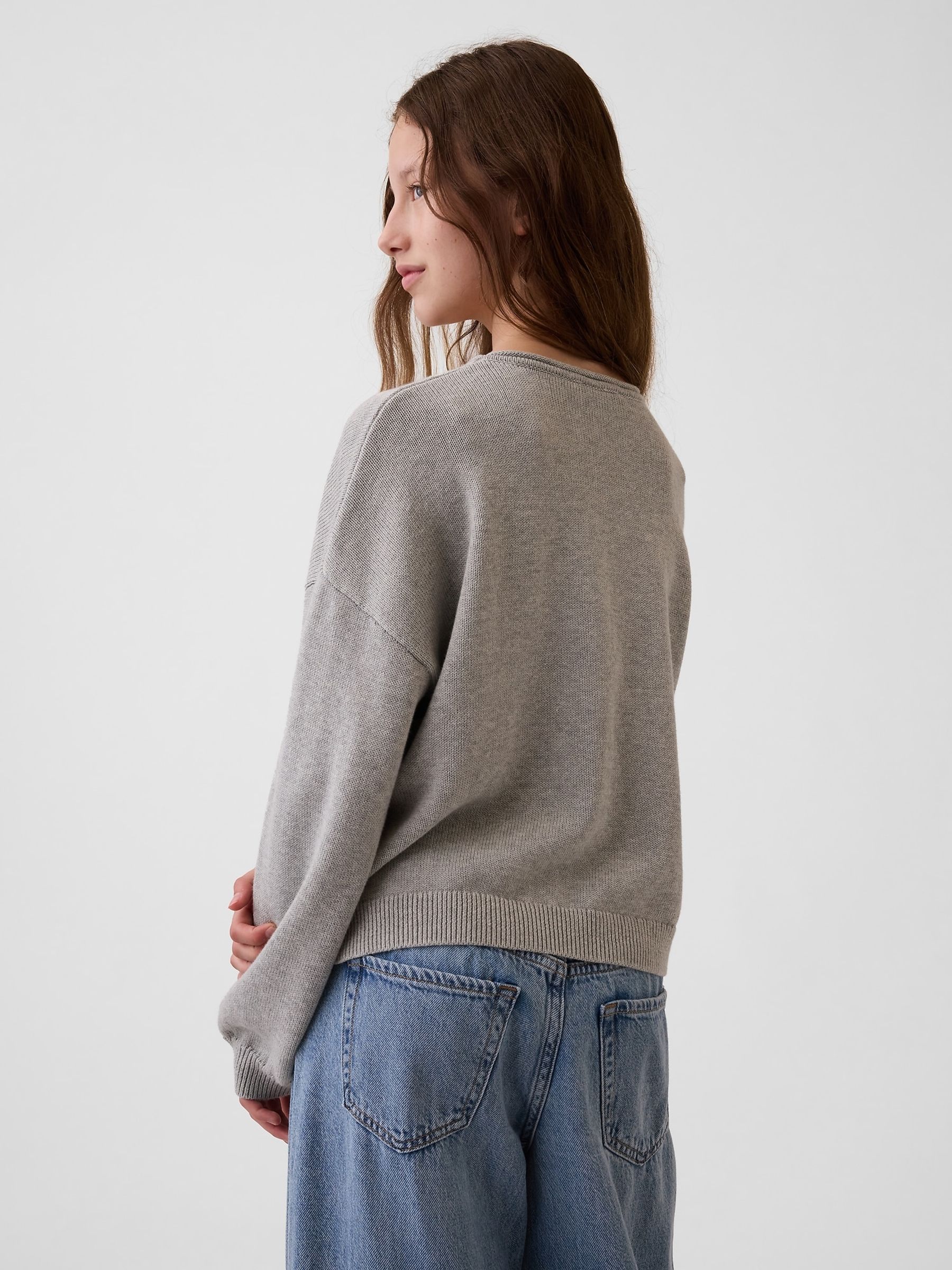 Grey Brannan Bear Oversized Rolled Neck Jumper - Image 2 of 5