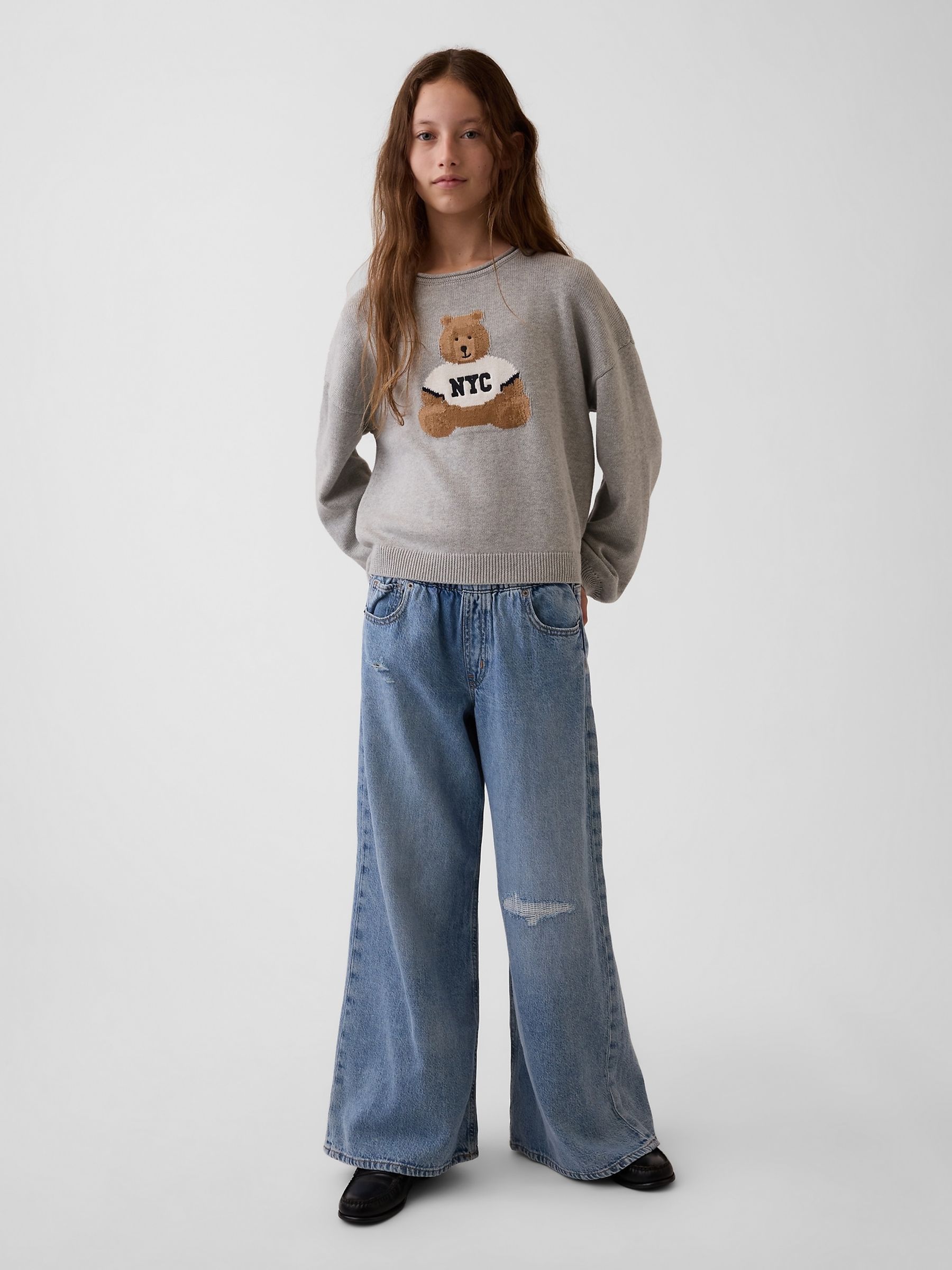 Grey Brannan Bear Oversized Rolled Neck Jumper - Image 3 of 5