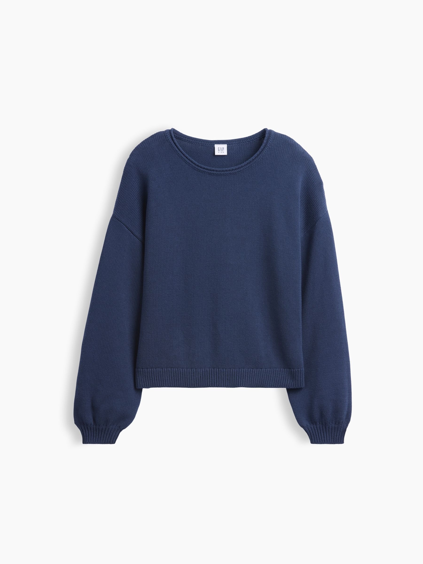 Blue Oversized Rolled Neck Jumper - Image 4 of 5