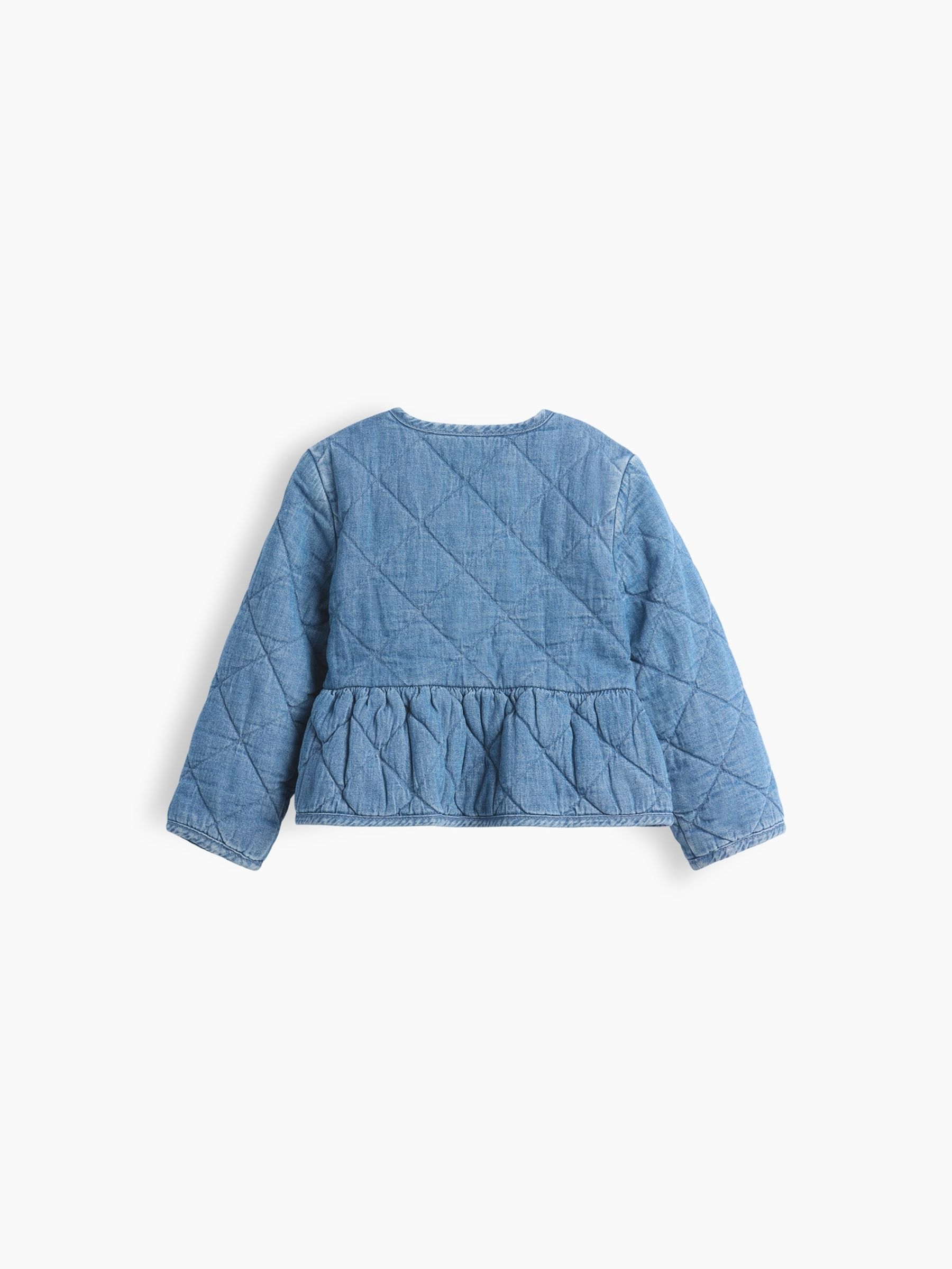 Blue Quilted Denim Jacket - Image 2 of 2