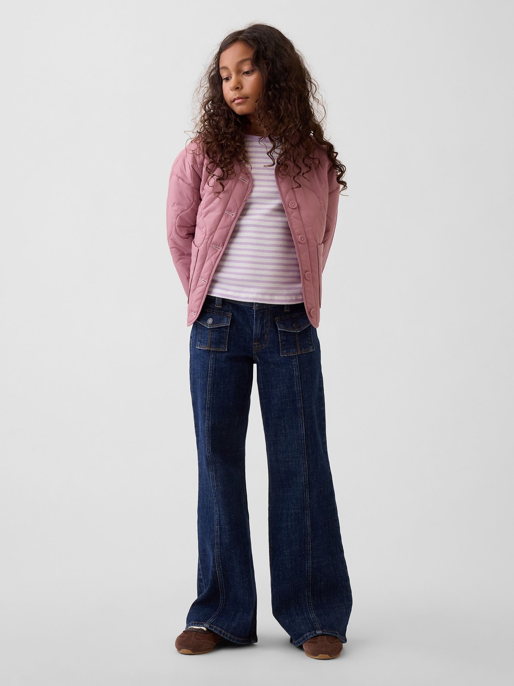 Dark Wash Low Rise Relaxed Flare Jeans - Image 4 of 6