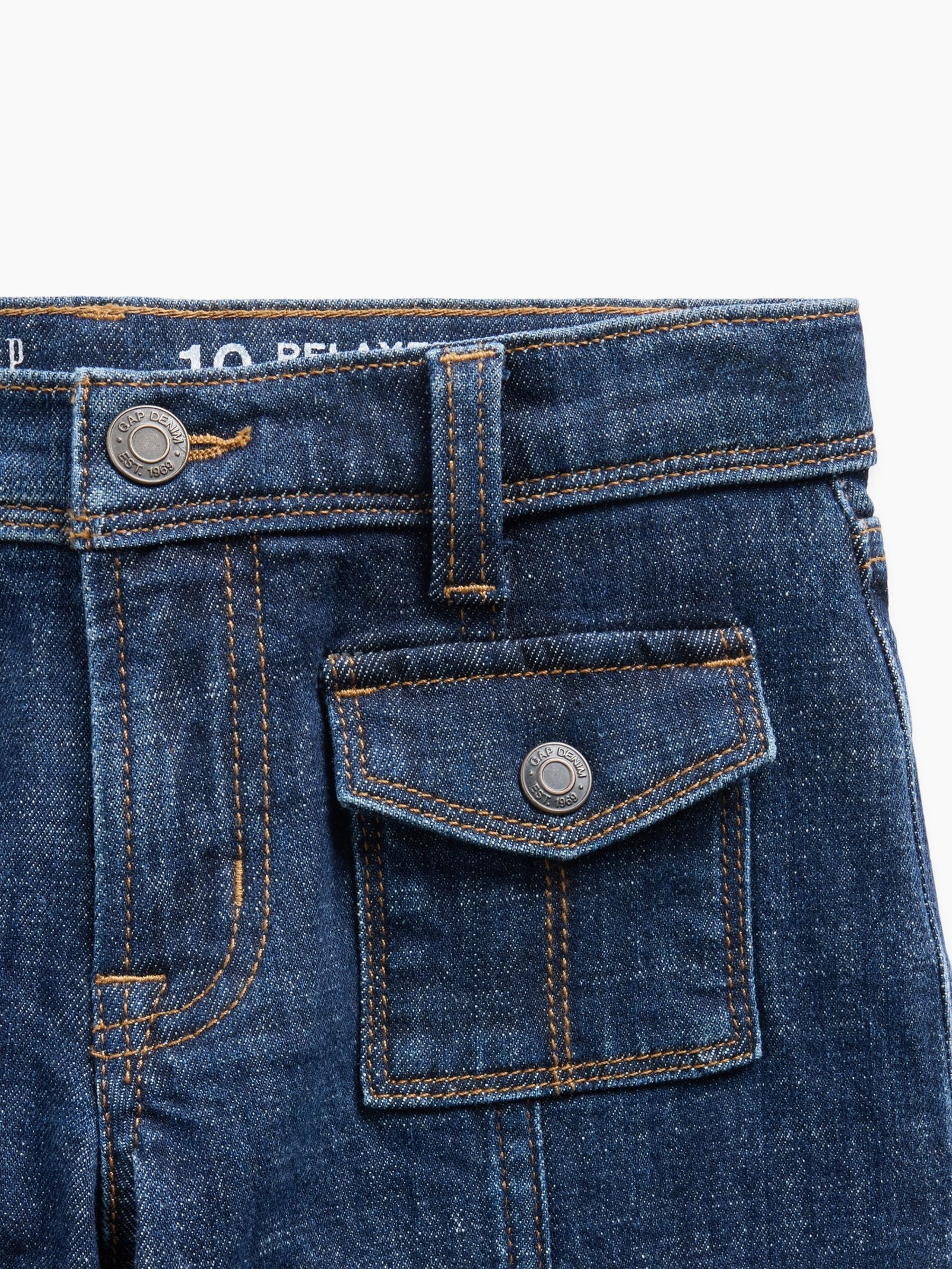 Dark Wash Low Rise Relaxed Flare Jeans - Image 6 of 6