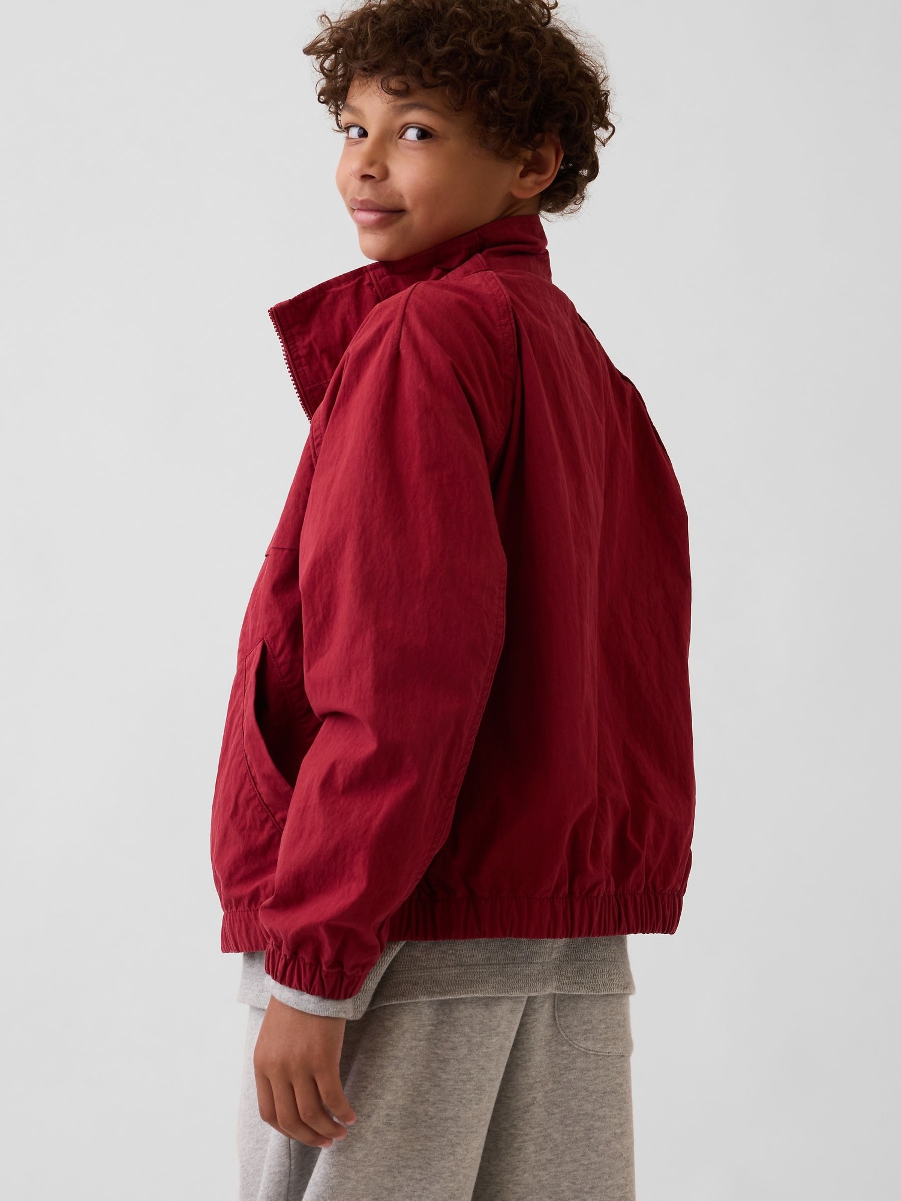 Red Relaxed Track Jacket - Image 2 of 5 Red Relaxed Track Jacket - Image 2 of 5