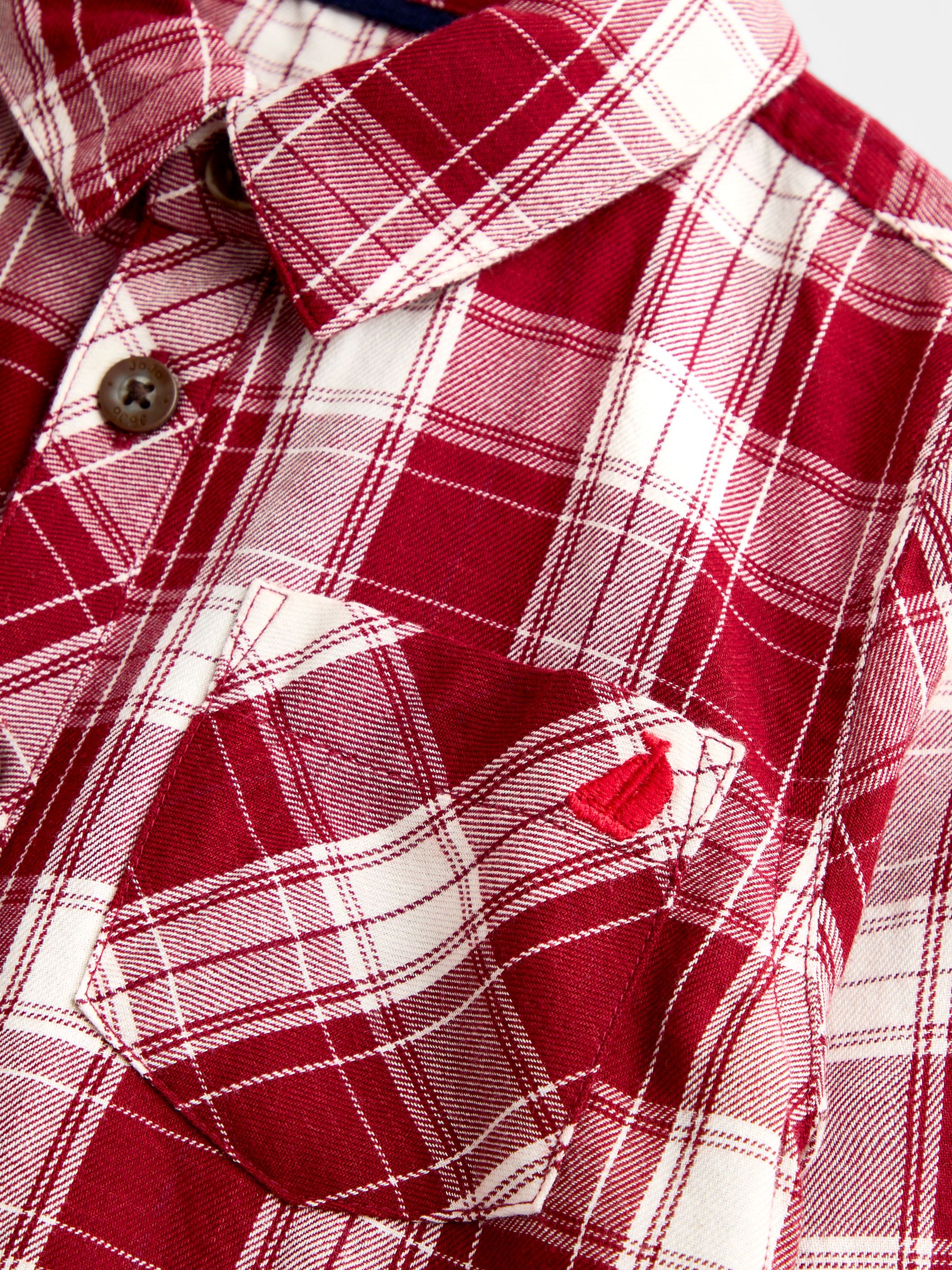 Dark Red Check Shirt & Trouser Set - Image 7 of 8