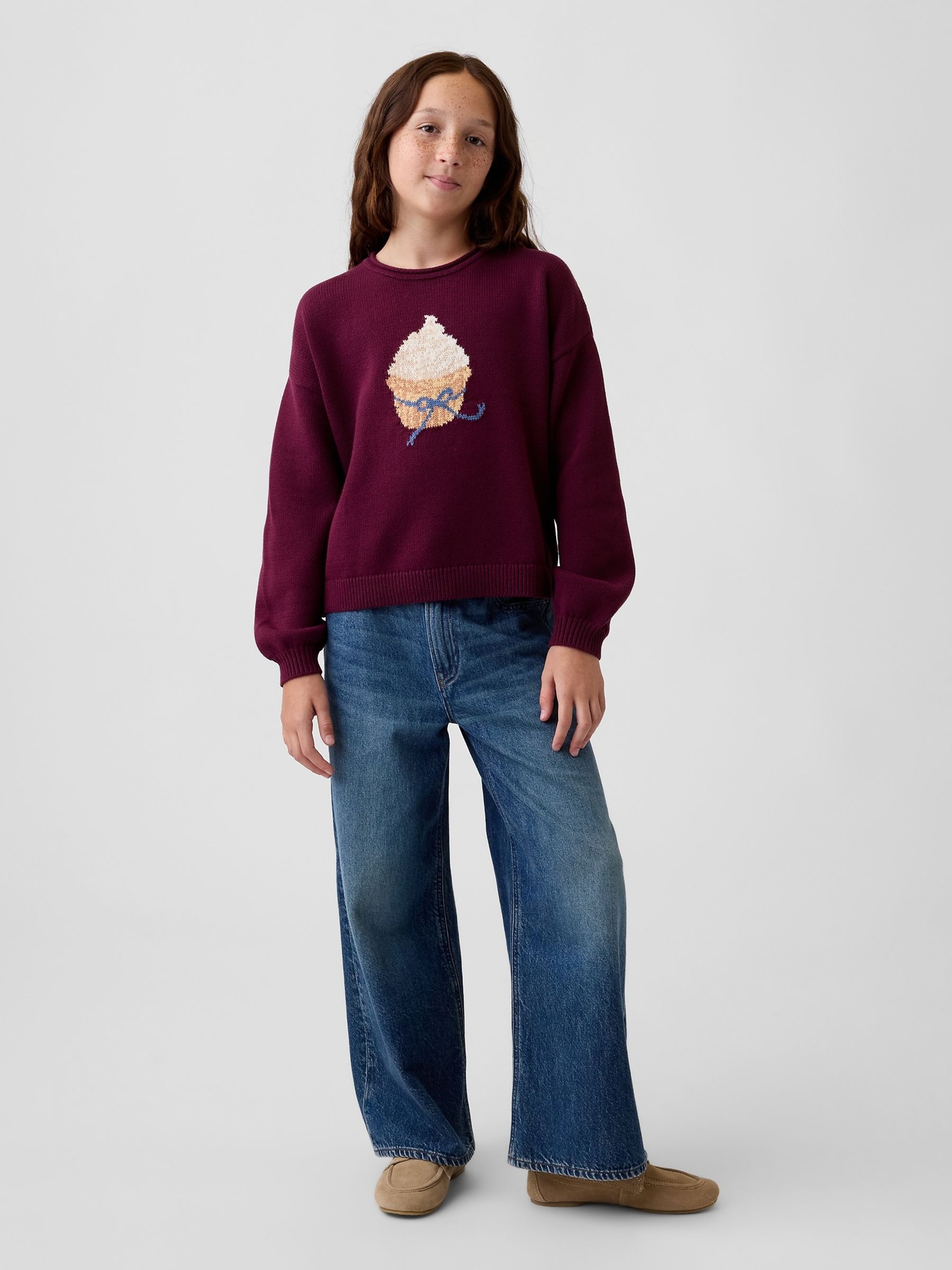 Red Oversized Rolled Neck Jumper - Image 3 of 5