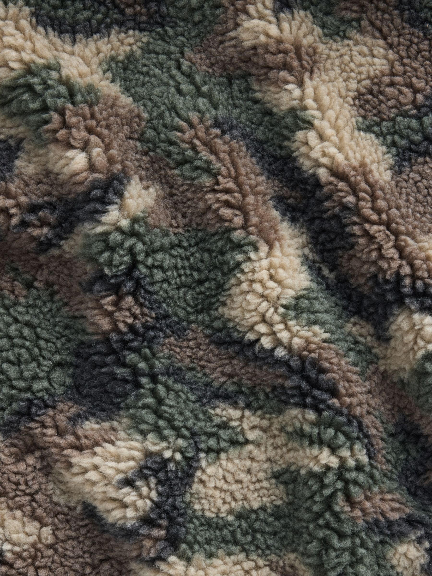Green Camo Sherpa Relaxed Camo Zip-Up Fleece - Image 5 of 5