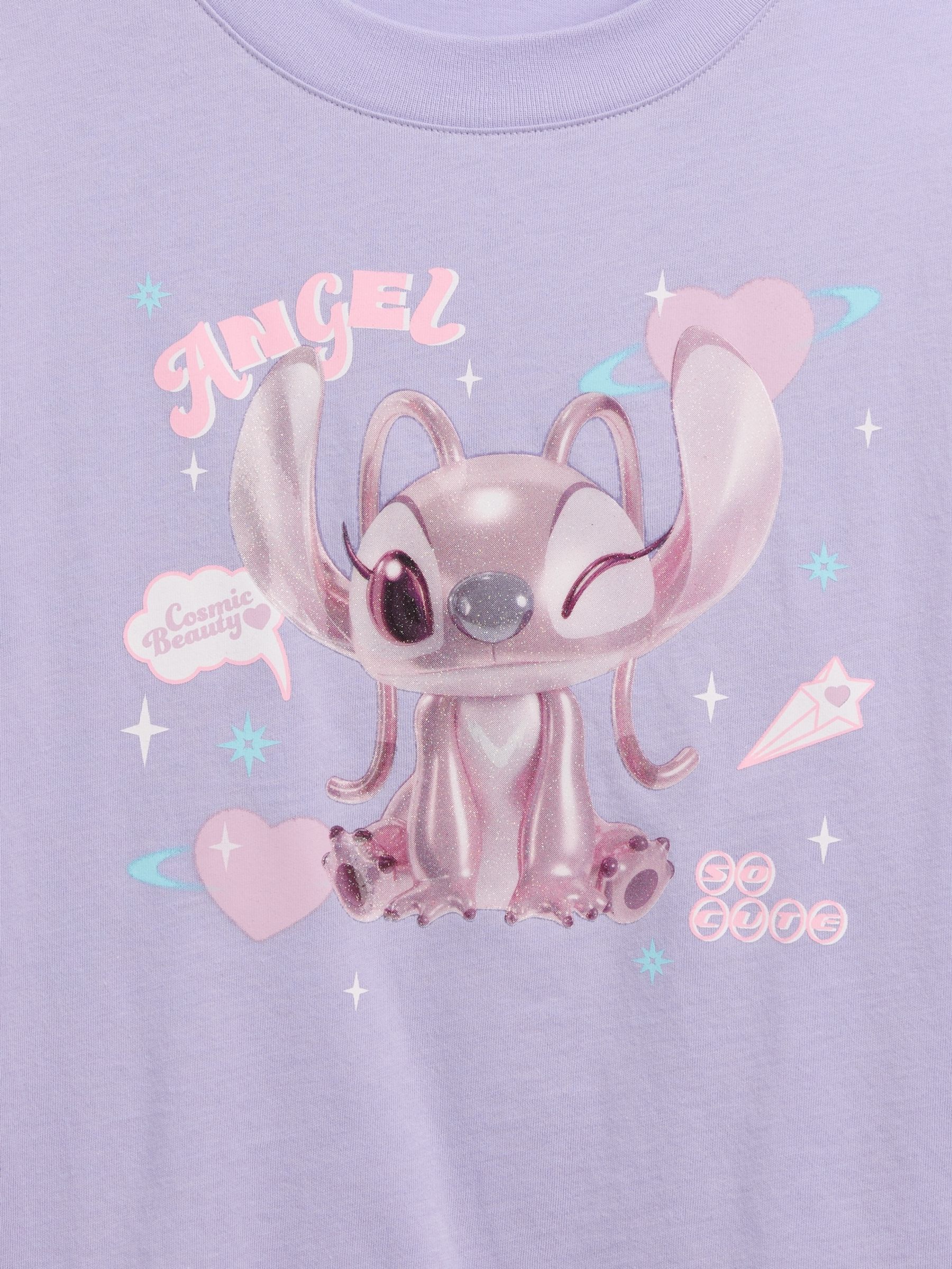Purple Disney Lilo and Stitch Oversized Graphic T-Shirt - Image 3 of 3