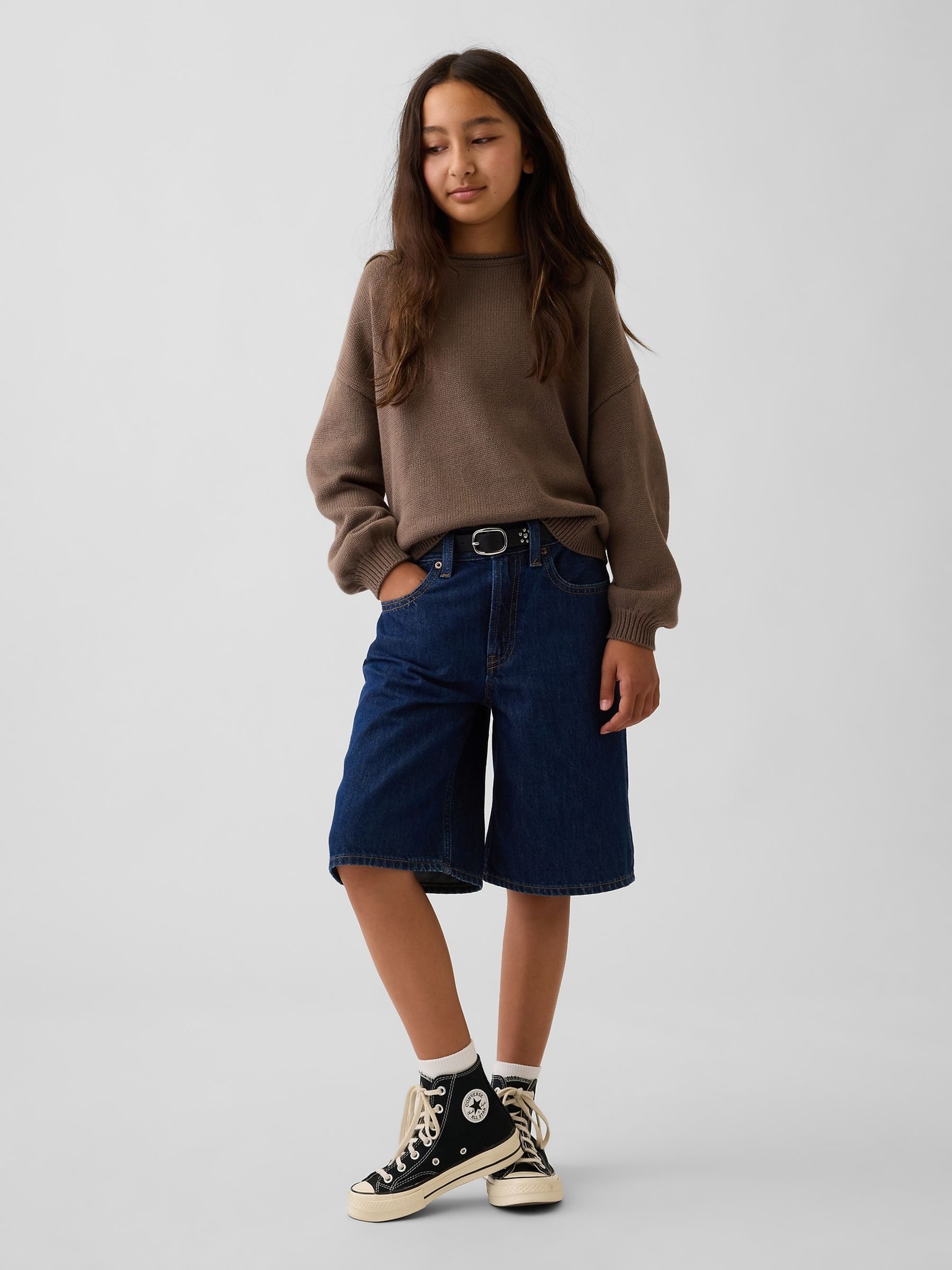 Brown Oversized Rolled Neck Jumper - Image 3 of 5