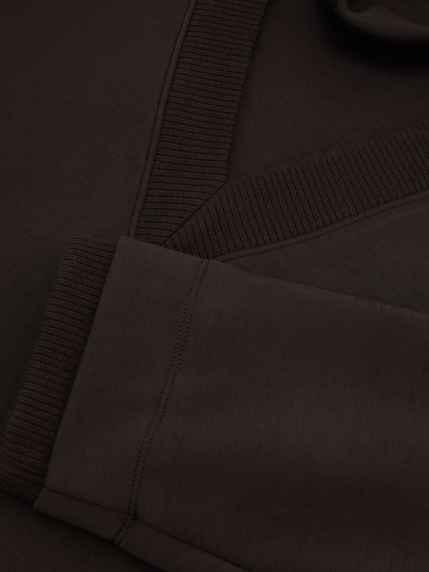 Premium Interlock Double-Layer Sweatshirt in Dark Chocolate Brown - Image 7 of 7