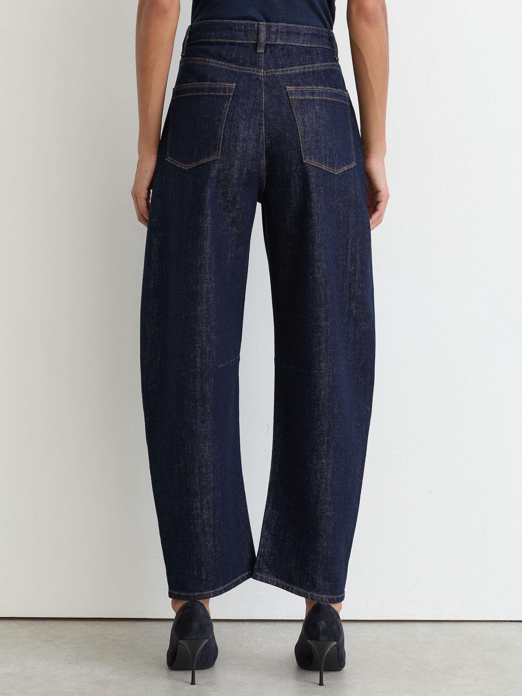 Barrel-Leg Jeans in Dark Blue - Image 7 of 9
