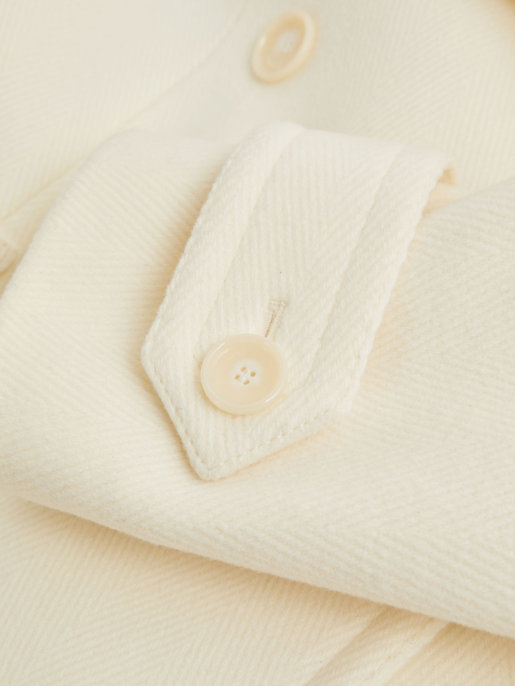 Atelier Oversized Wool Double Breasted Long Coat in Cream - Image 6 of 6