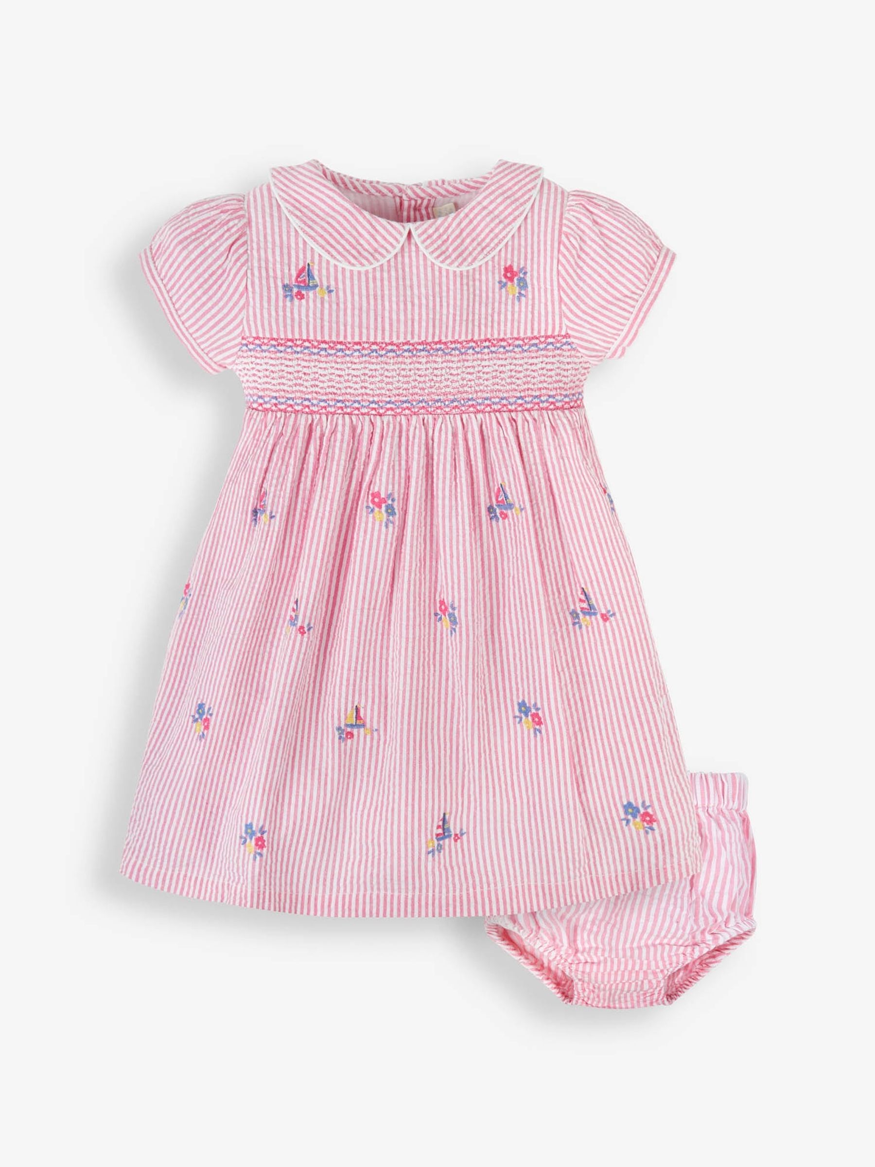 Pink Sail Boat Smocked Dress - Image 2 of 4