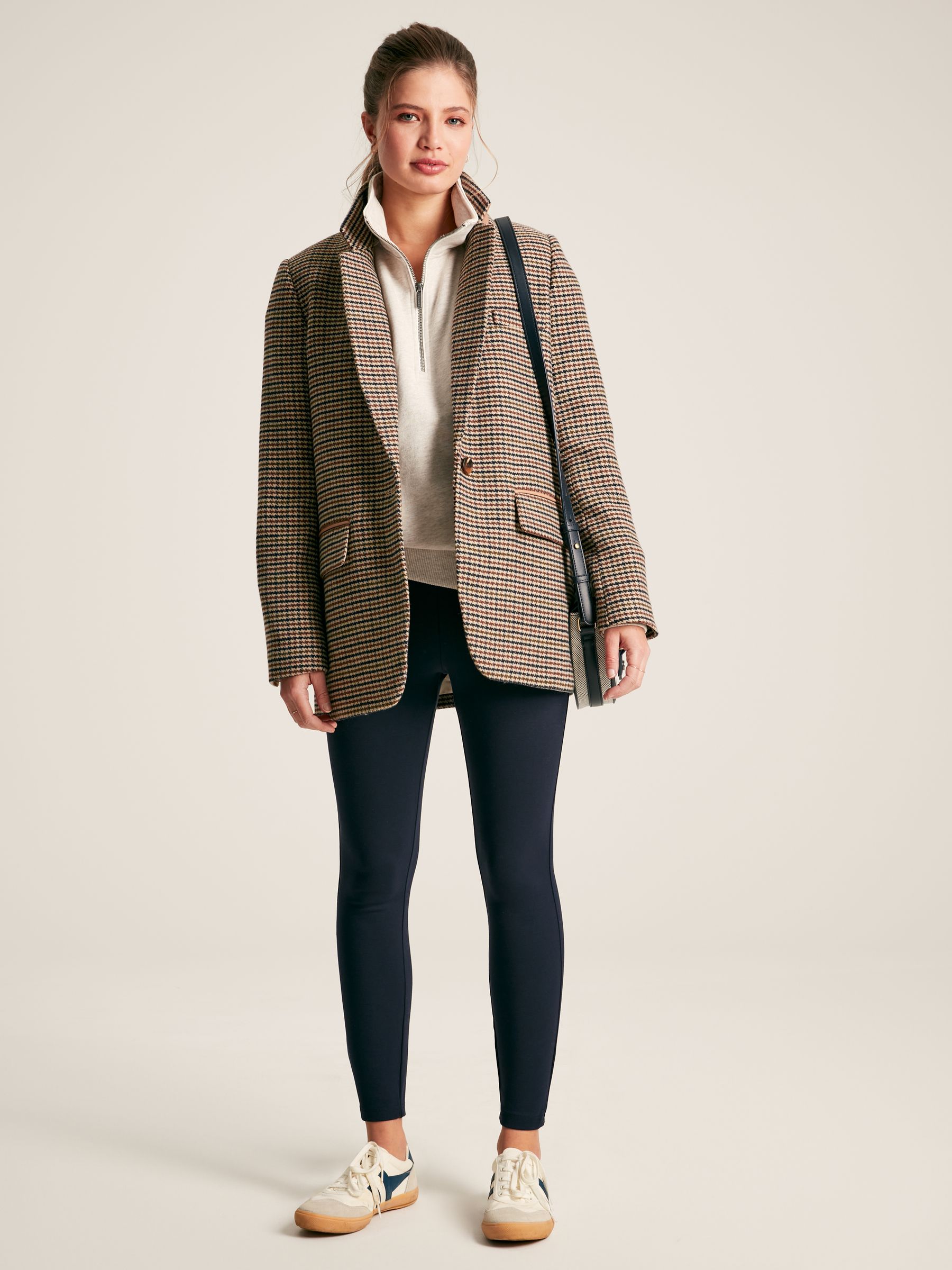 Hackmore Brown Tweed Oversized Wool Blend Blazer - Image 3 of 8