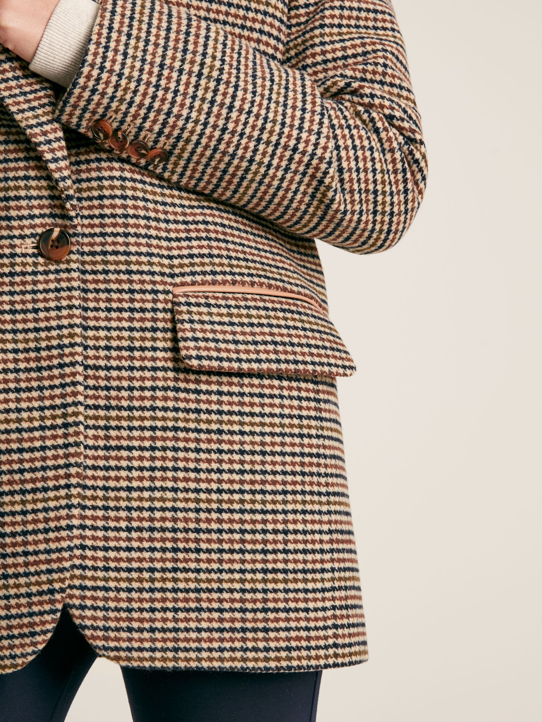 Hackmore Brown Tweed Oversized Wool Blend Blazer - Image 7 of 8