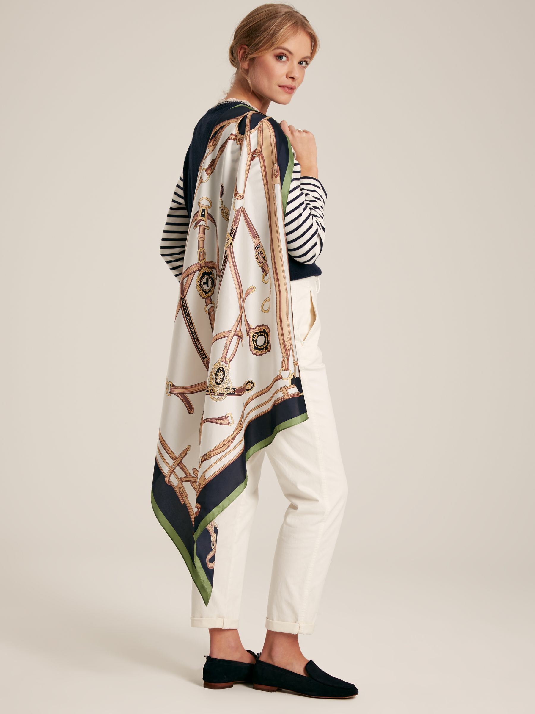 Bloomfield Cream Square Silk Scarf - Image 2 of 5