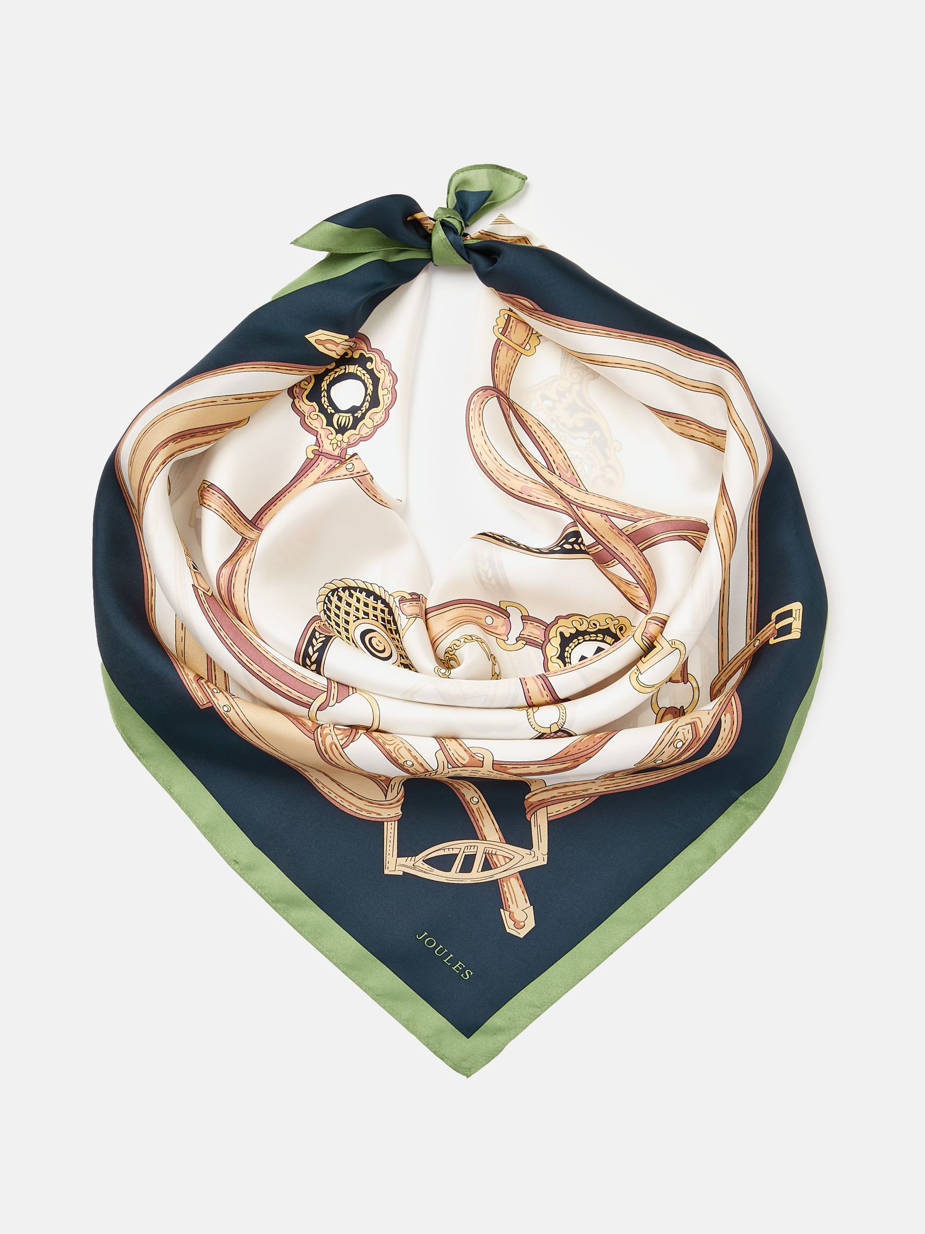 Bloomfield Cream Square Silk Scarf - Image 3 of 5