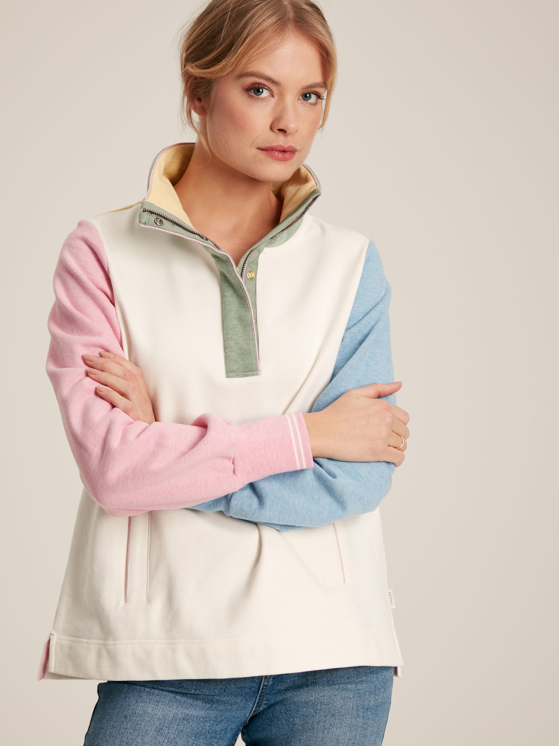 Burnham Multi Funnel Neck Quarter Zip Sweatshirt - Image 1 of 9