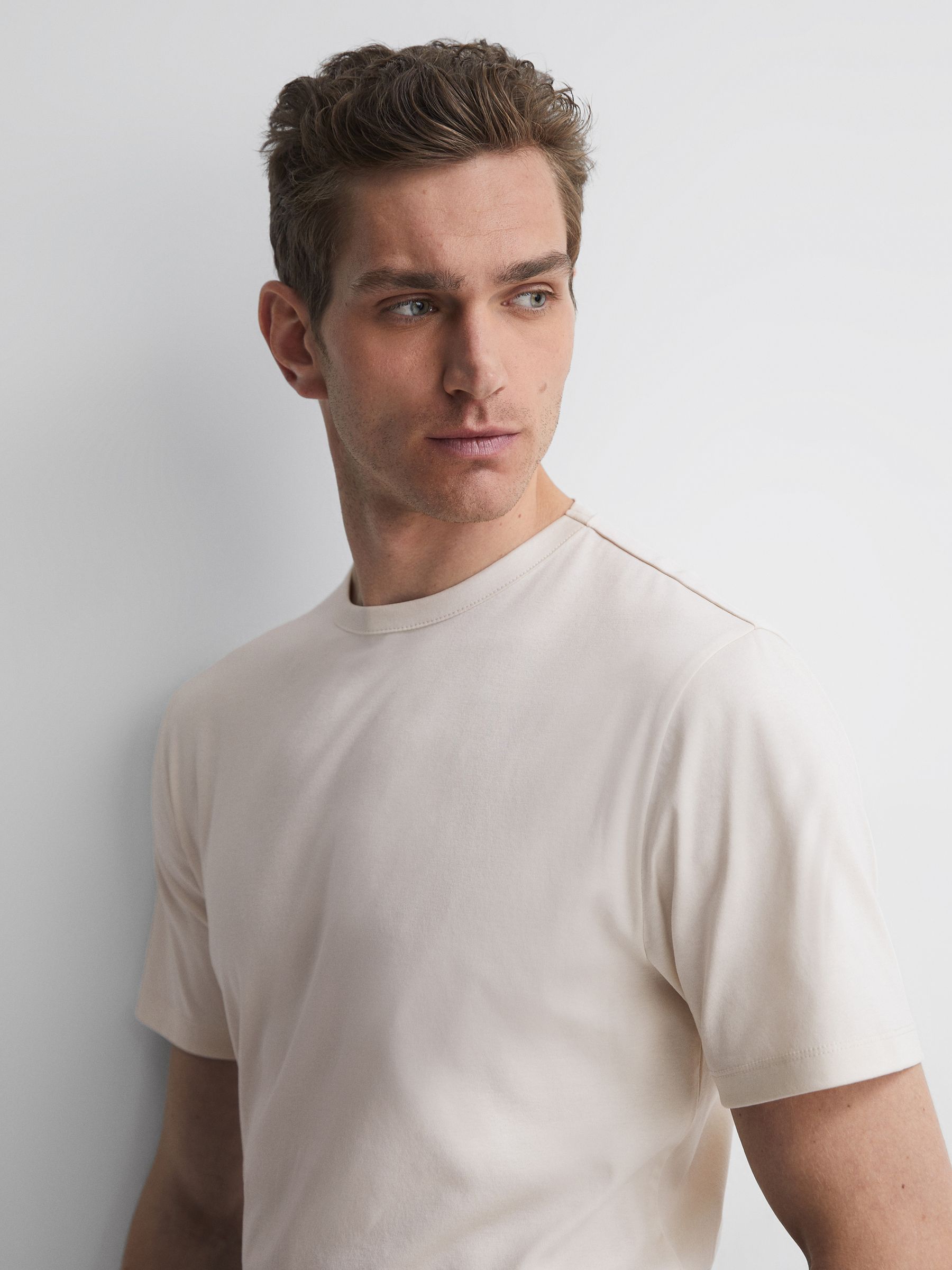 Day Silver Mercerised Cotton Crew Neck T-Shirt - Image 4 of 4