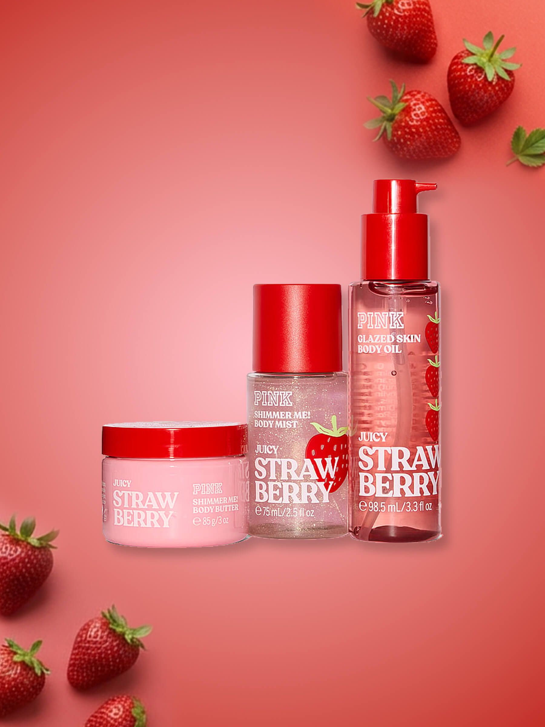 Strawberry Shimmer Travel Set 3 Piece - Image 1 of 2