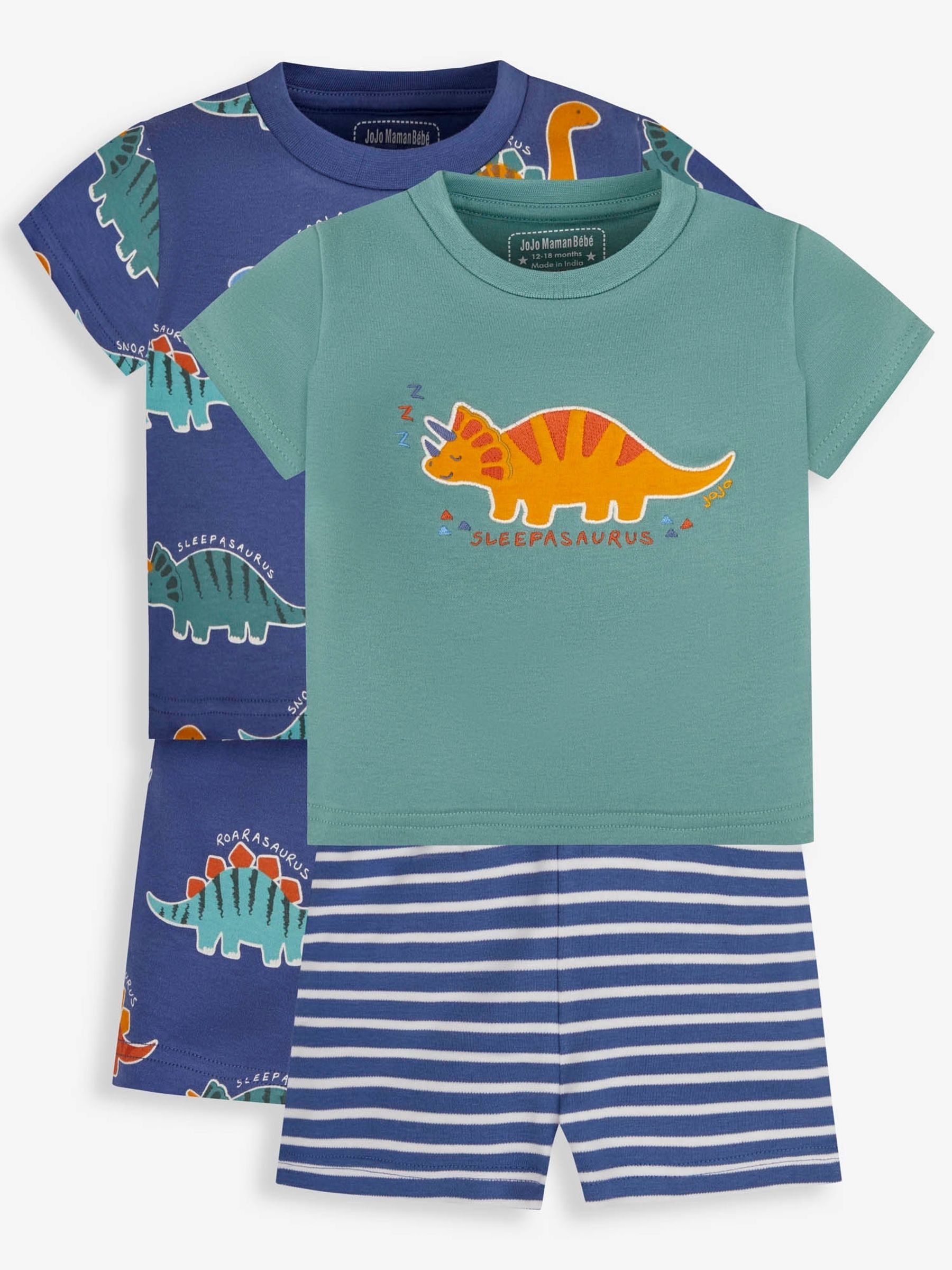 Denim Boys' 2-Pack Dinosaur Jersey Pyjamas - Image 1 of 11