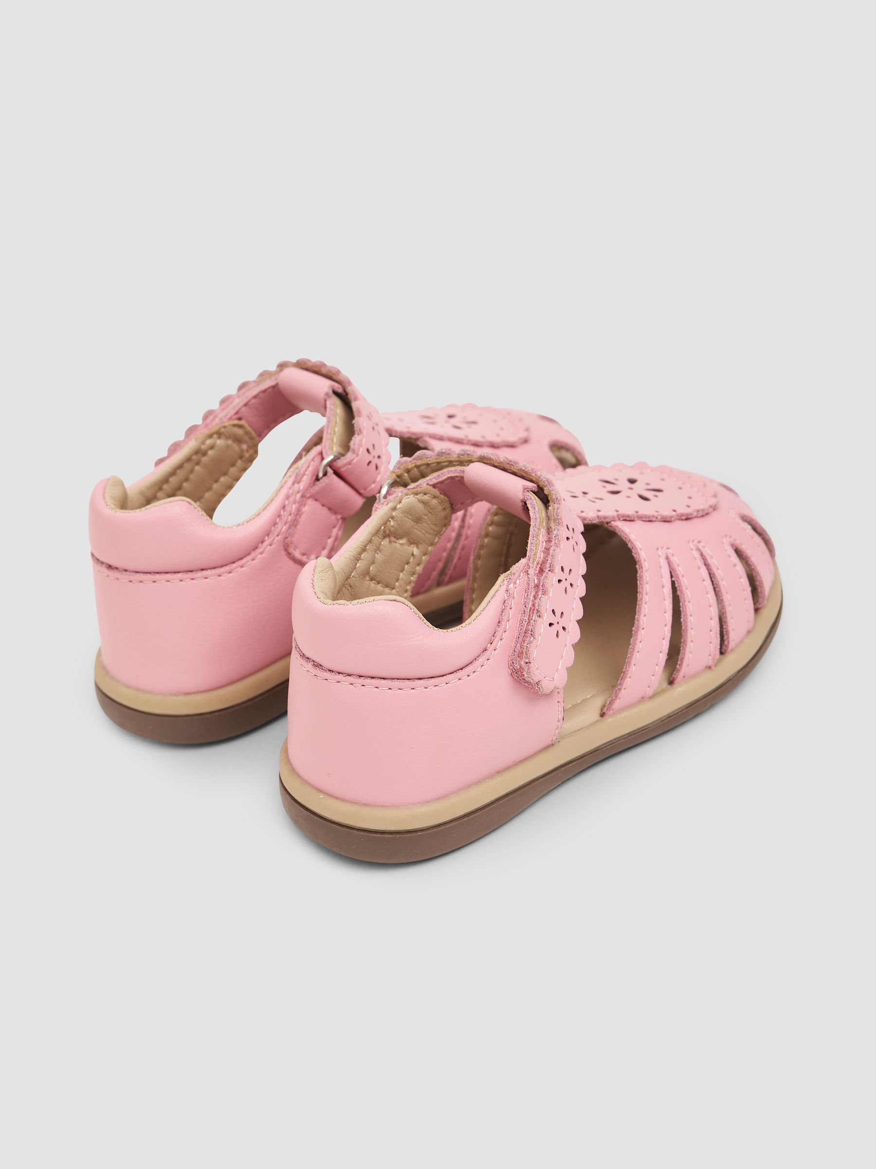 Pink Pretty Leather Closed Toe Sandals - Image 2 of 5