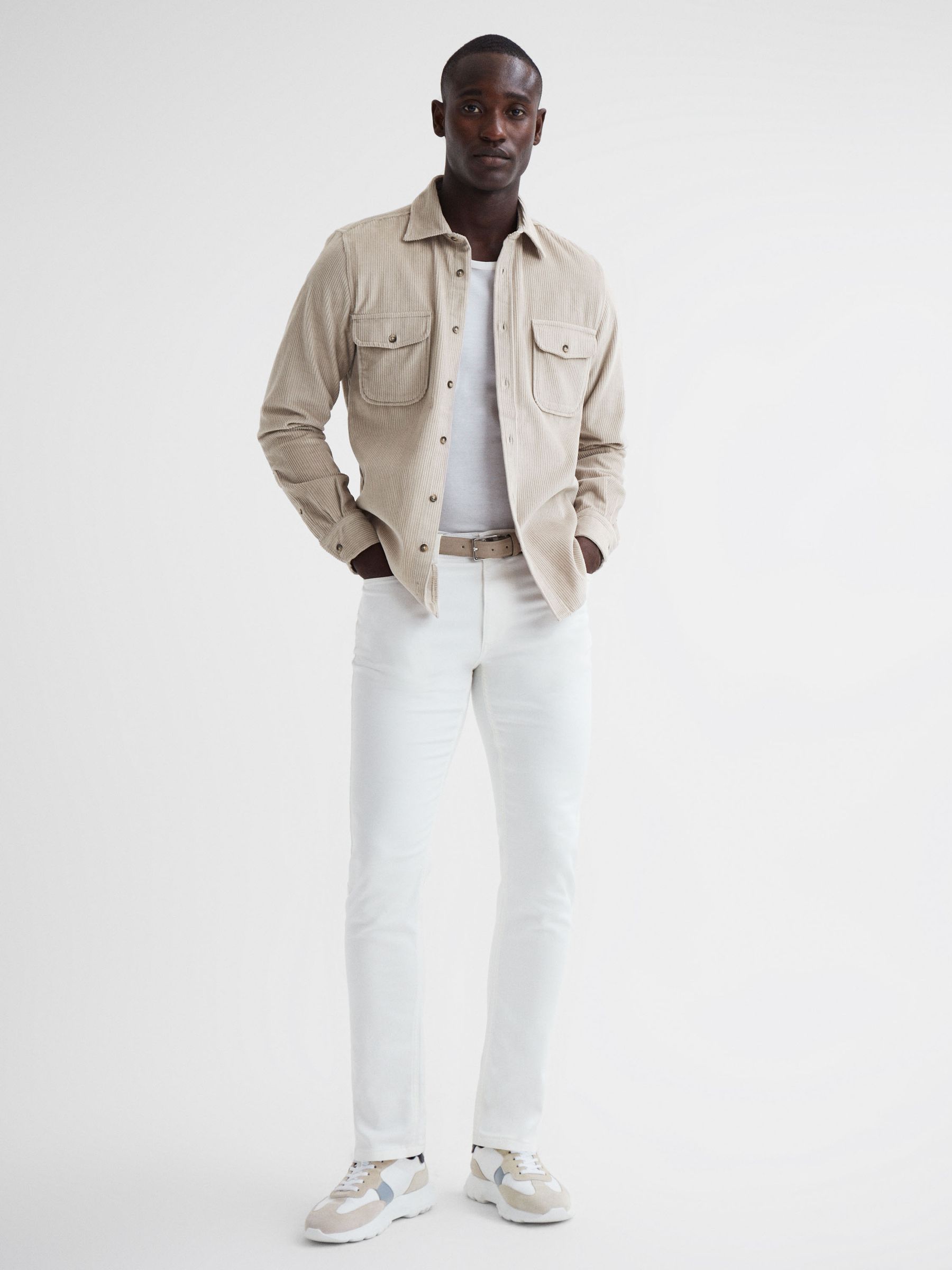 Corduroy Twin Pocket Overshirt in Mink - Image 3 of 4