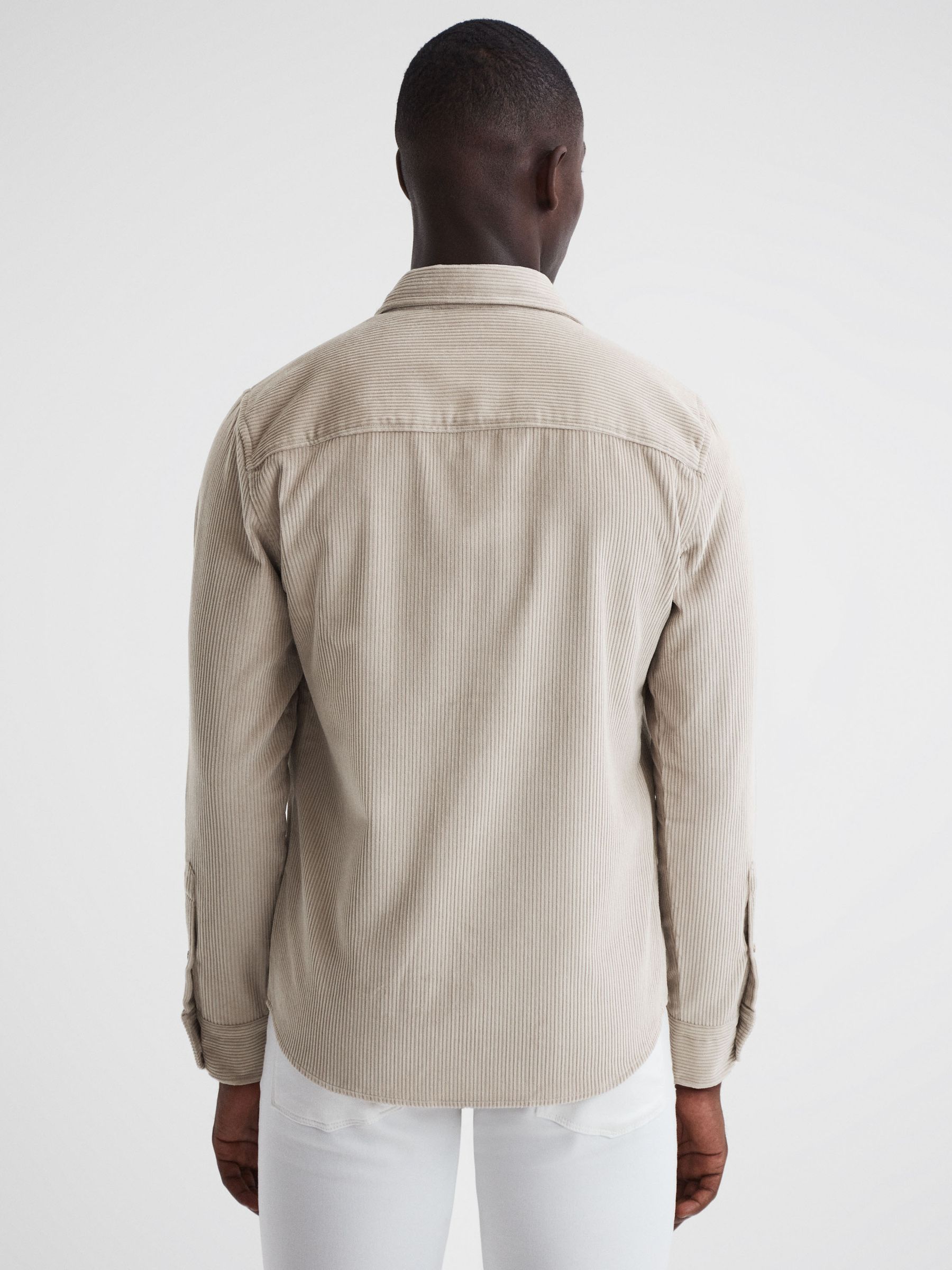 Corduroy Twin Pocket Overshirt in Mink - Image 4 of 4