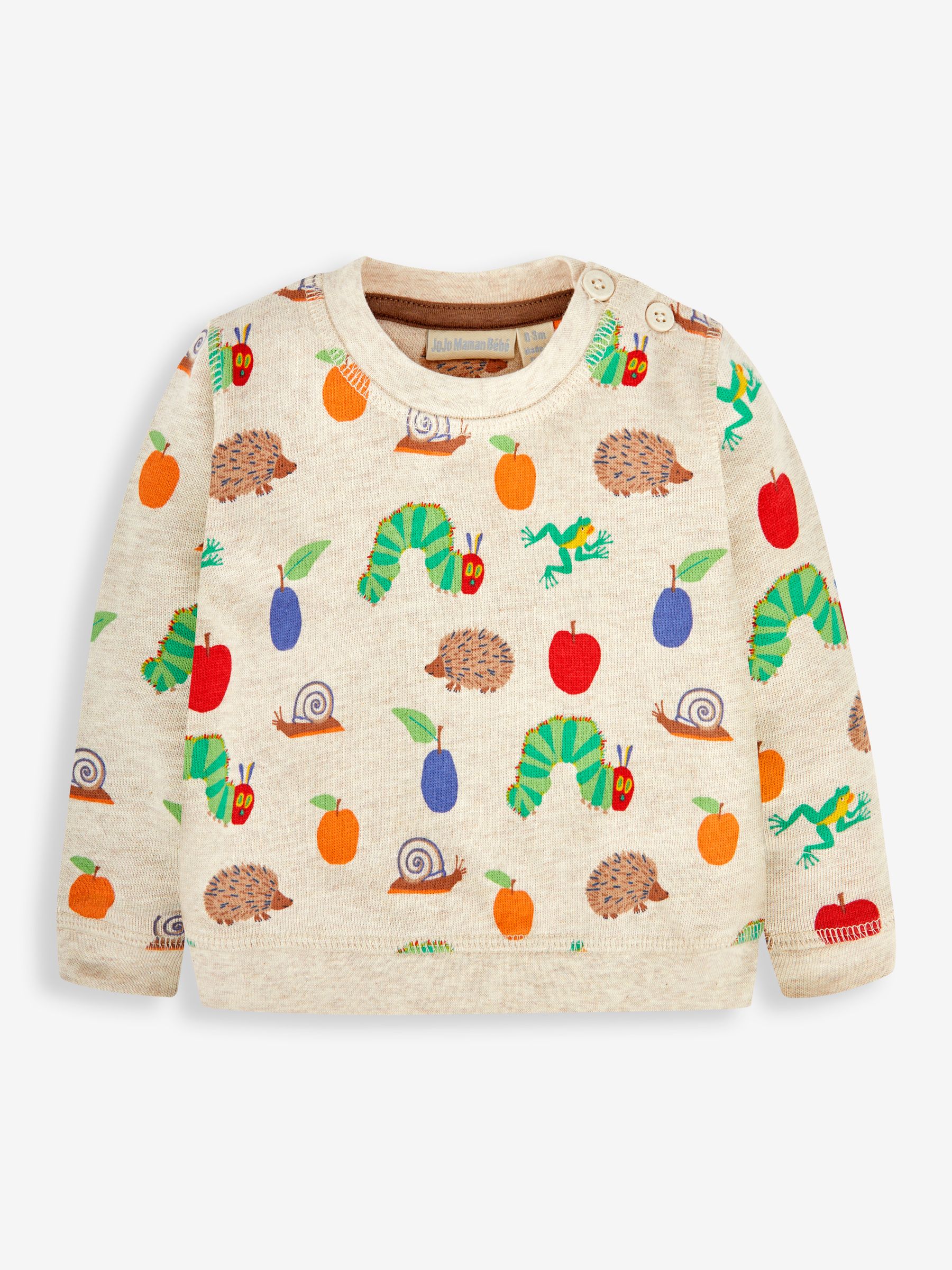 Oatmeal The Very Hungry Caterpillar Sweatshirt & Cosy Trousers Baby Set - Image 2 of 5