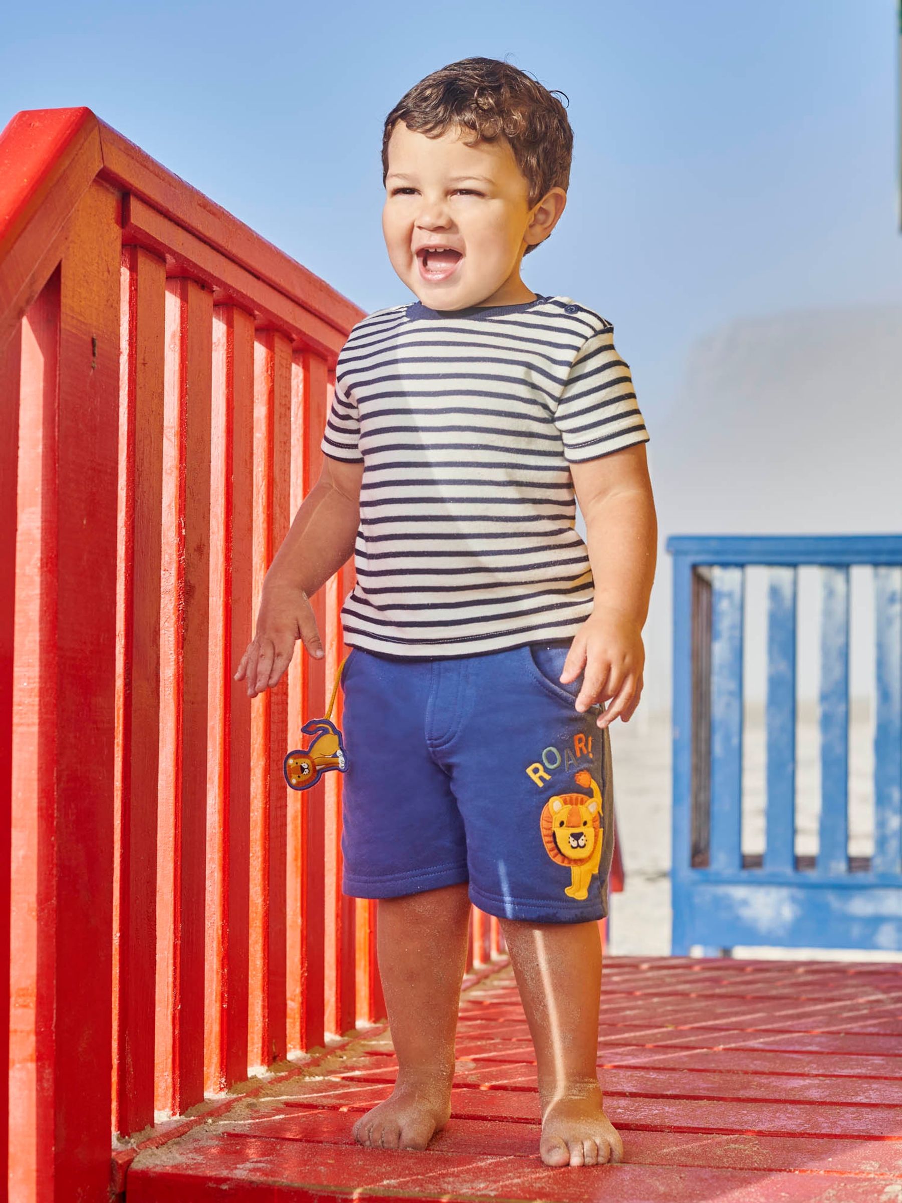 Indigo Boys' Indigo Lion Appliqué Pet in Pocket Shorts - Image 4 of 5