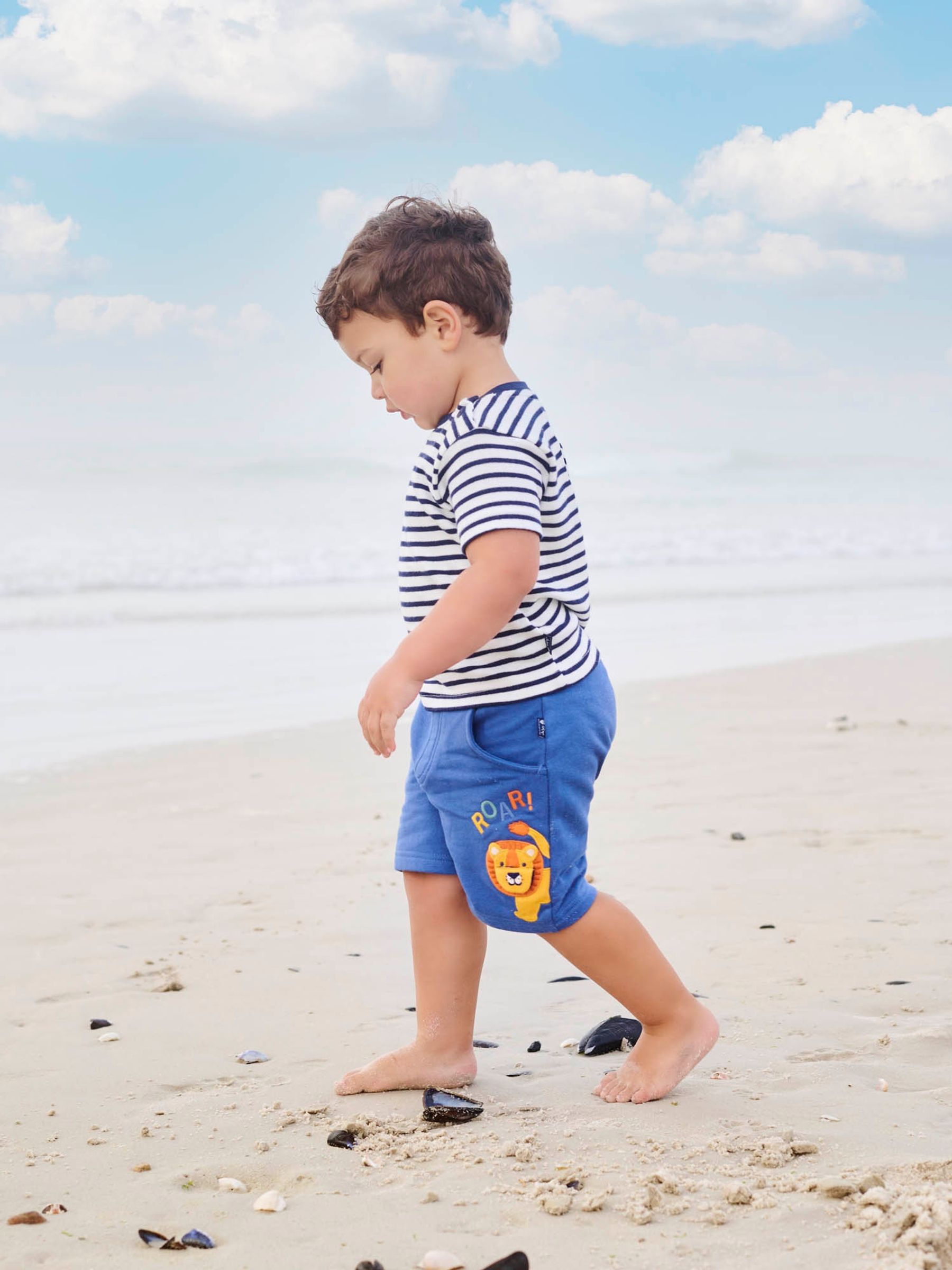 Indigo Boys' Indigo Lion Appliqué Pet in Pocket Shorts - Image 5 of 5