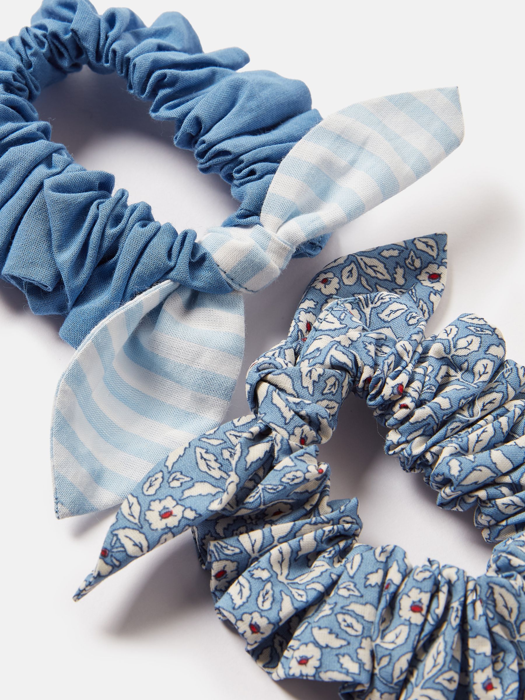 Marina Blue Pack of Two Scrunchies - Image 2 of 2