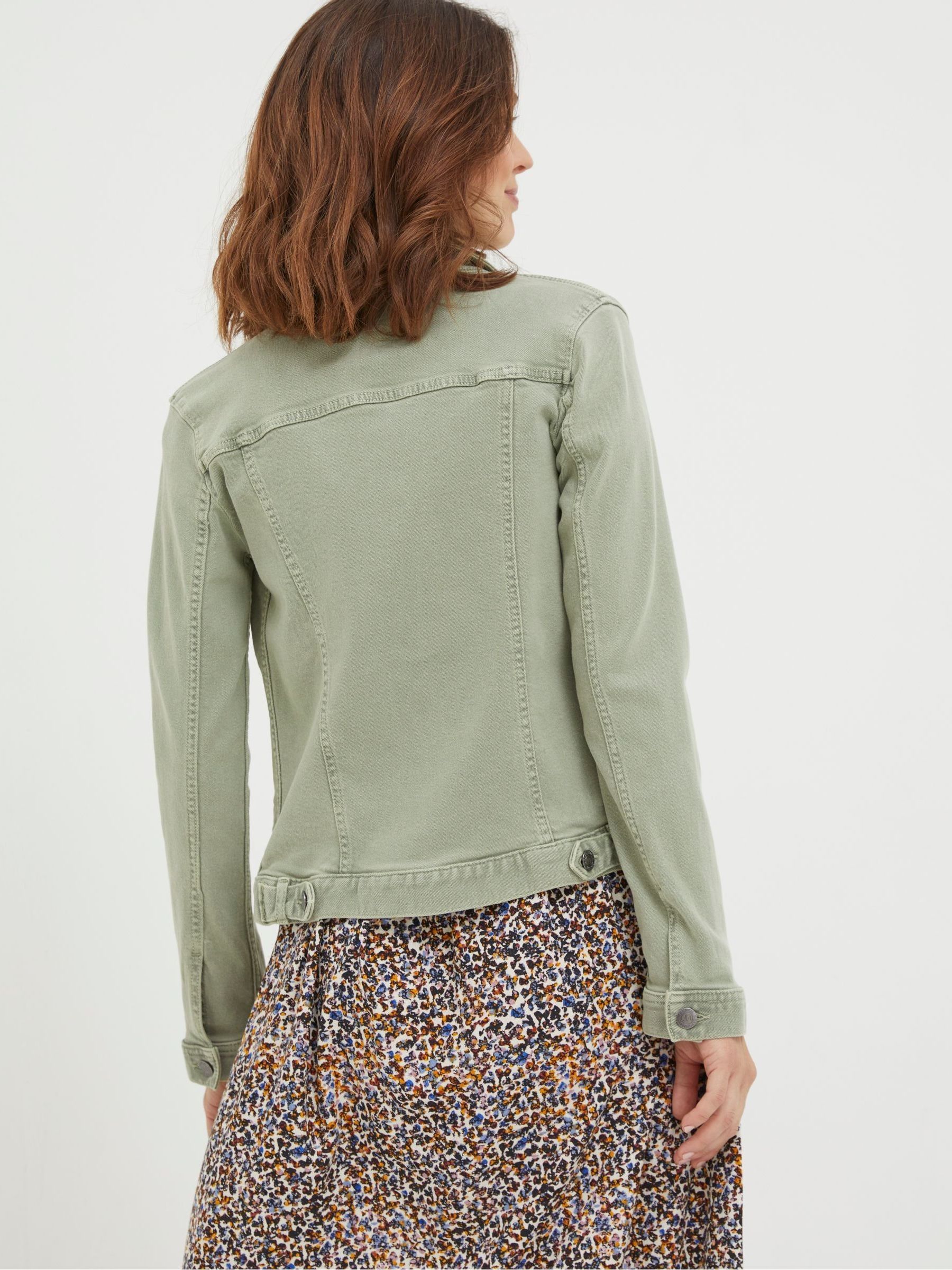 Tasha Light Green Denim Jacket - Image 2 of 6