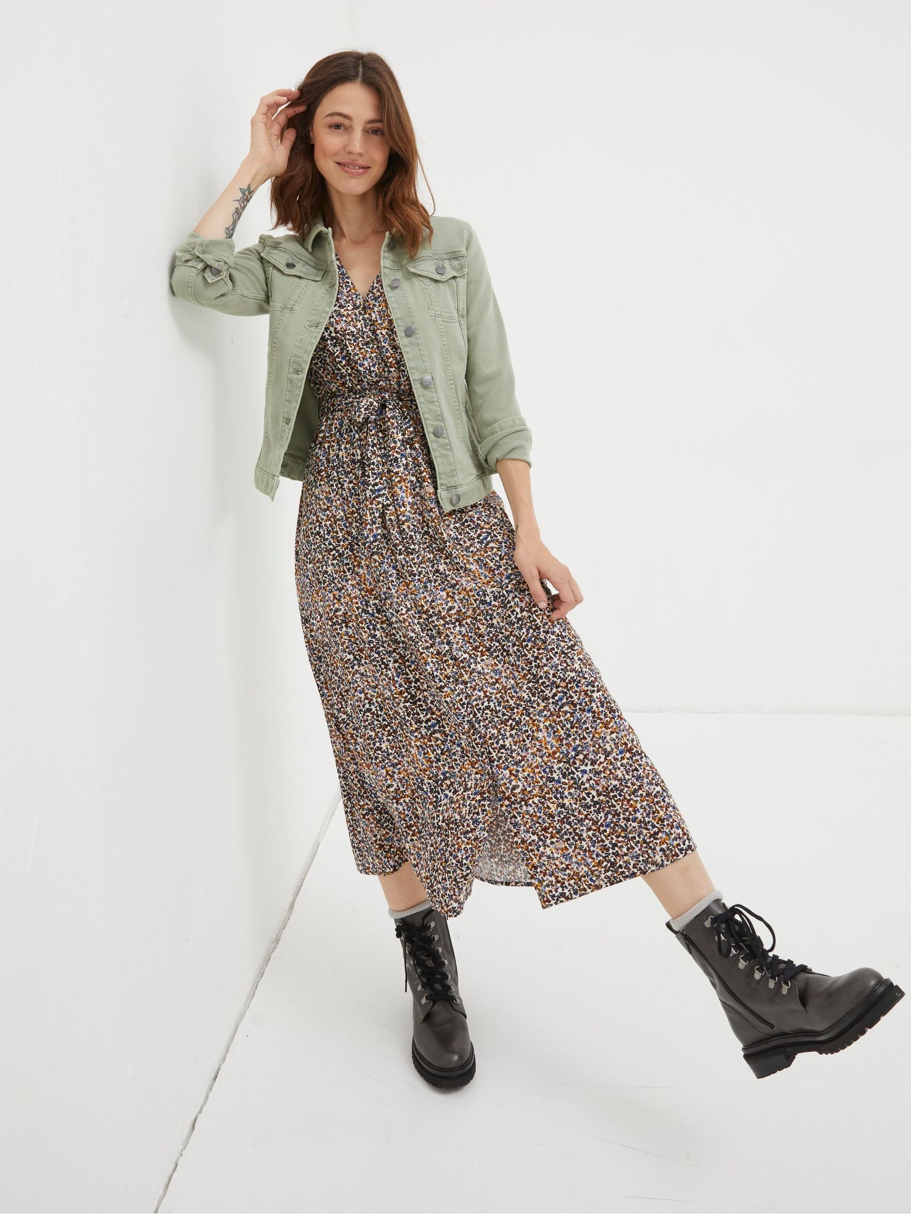 Tasha Light Green Denim Jacket - Image 3 of 6