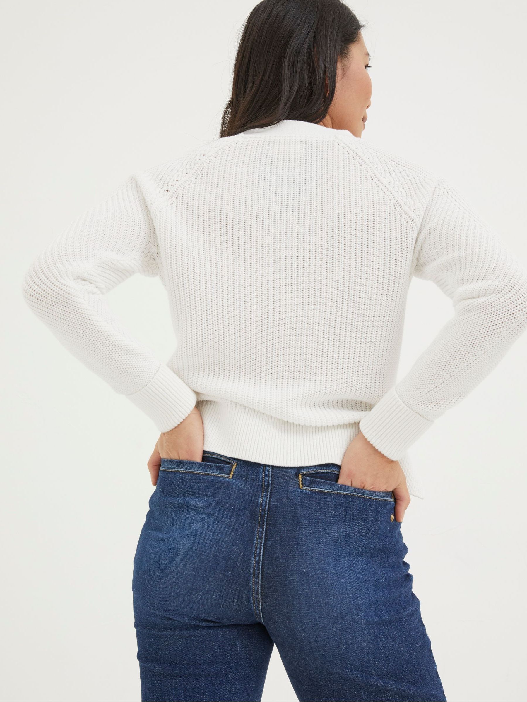 Lila White Cotton Cardigan - Image 2 of 5
