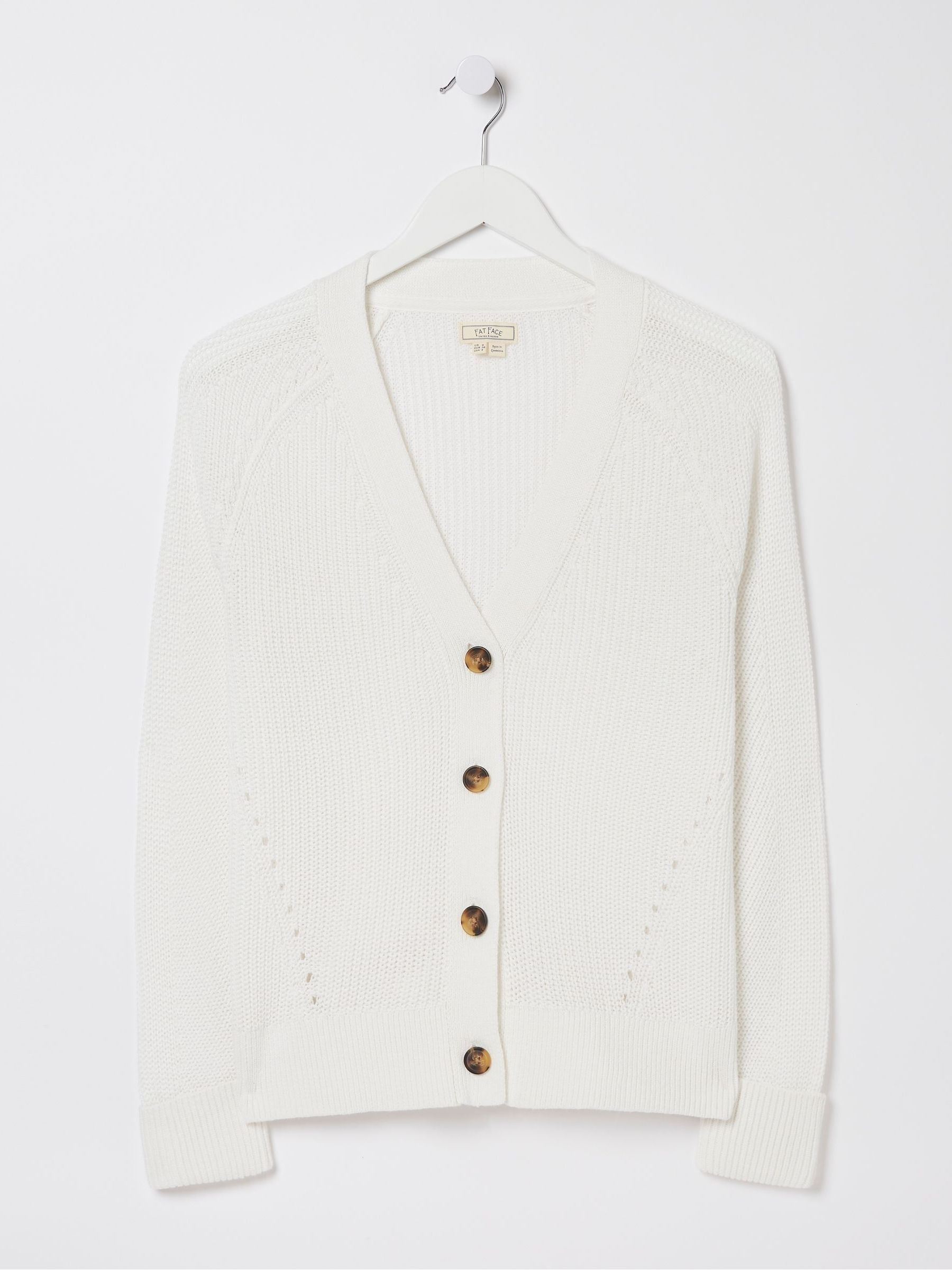 Lila White Cotton Cardigan - Image 5 of 5