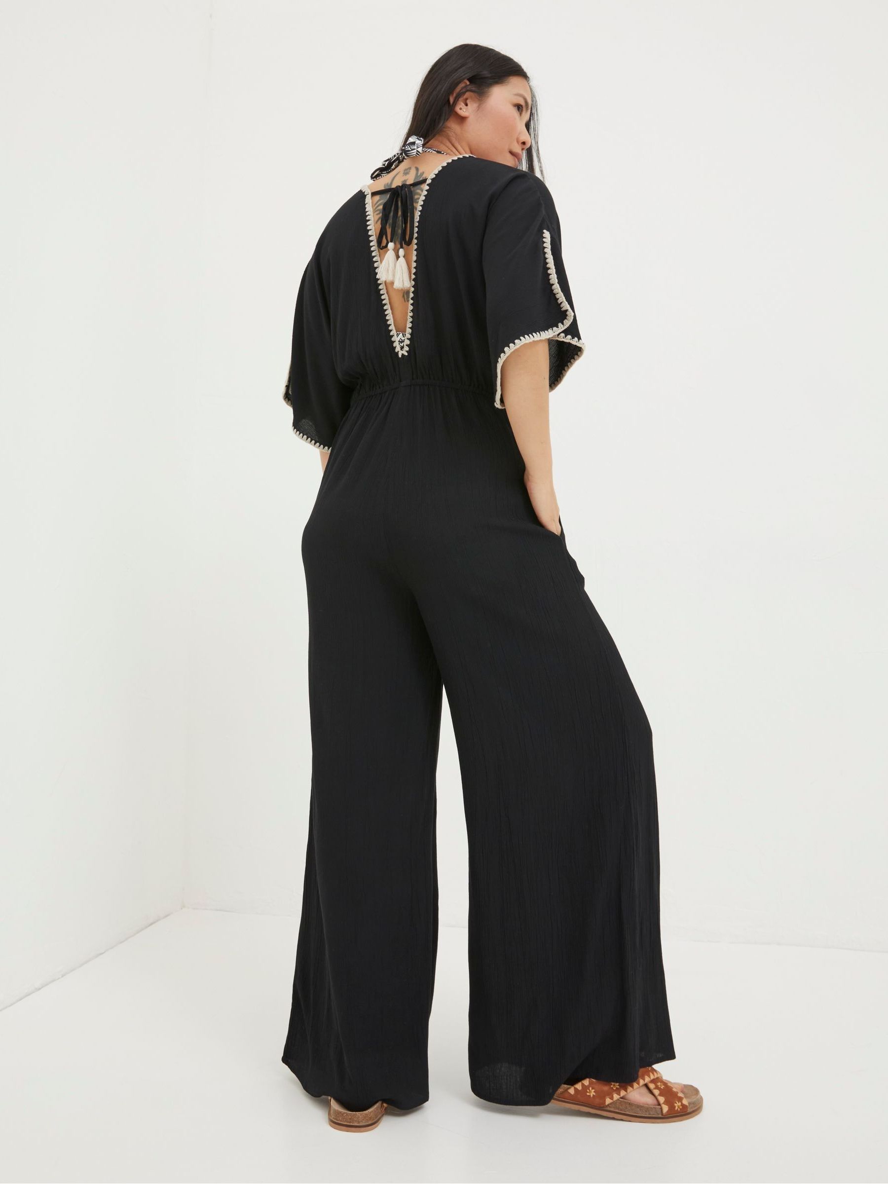 Selene Black Beach Jumpsuit - Image 3 of 6