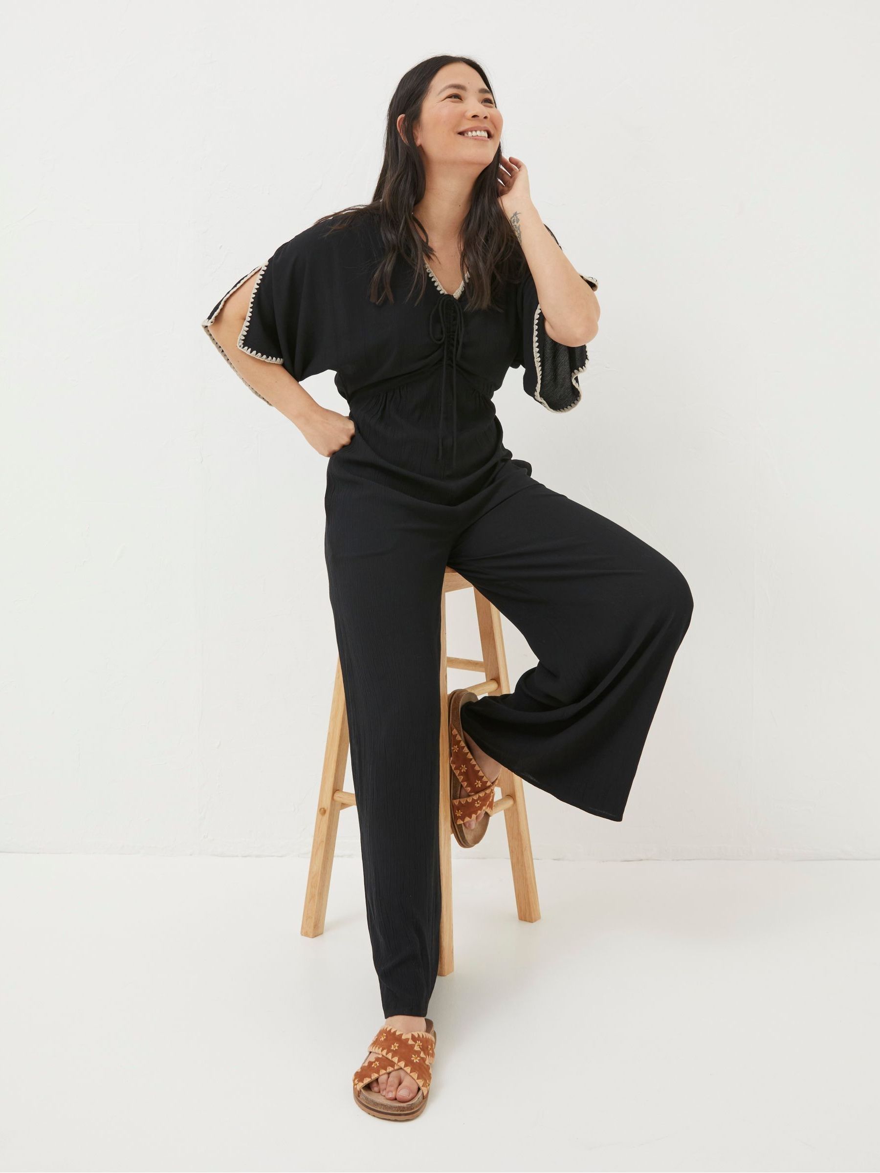 Selene Black Beach Jumpsuit - Image 4 of 6