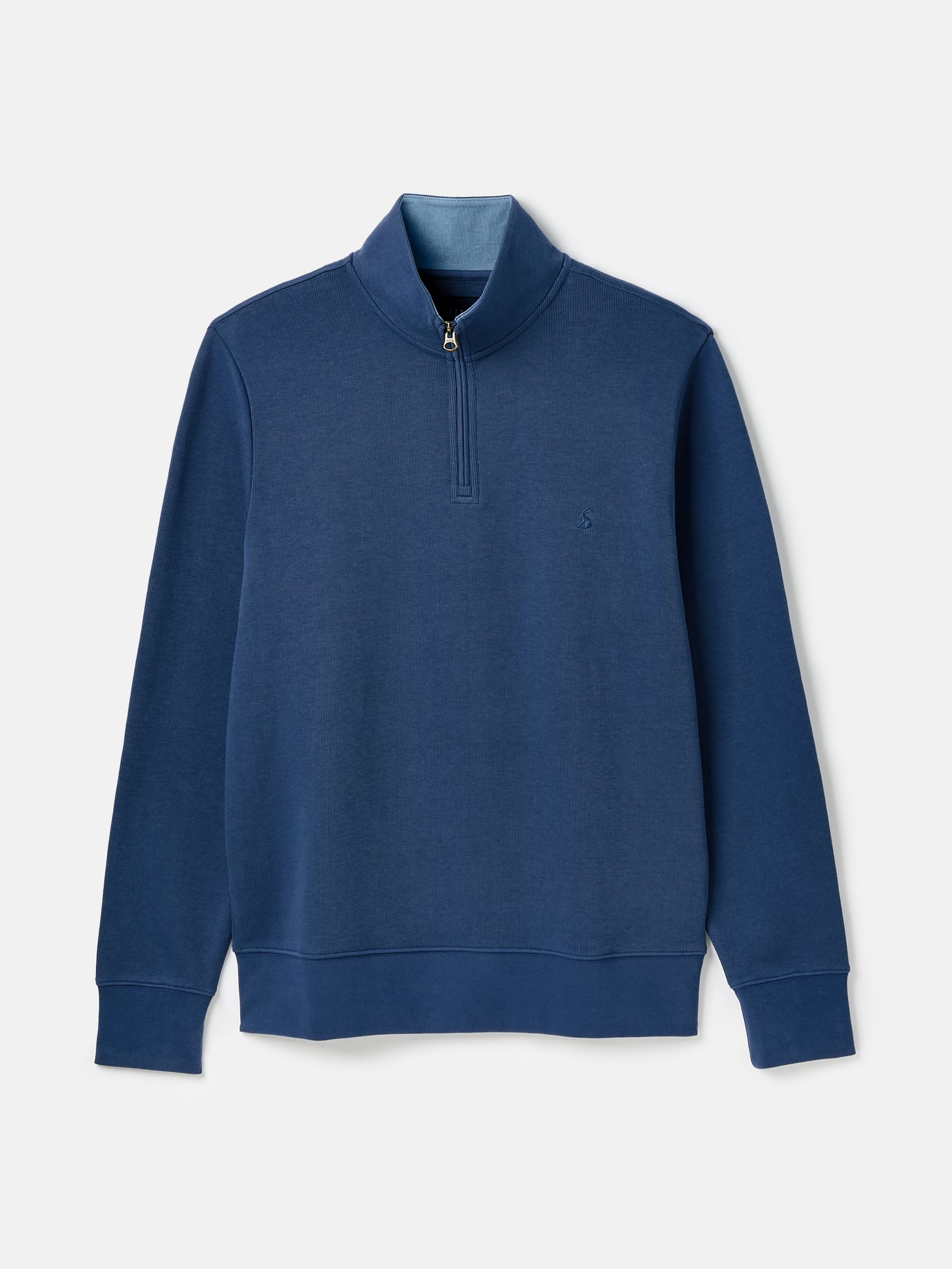 Alistair Blue Quarter Zip Cotton Sweatshirt - Image 7 of 7