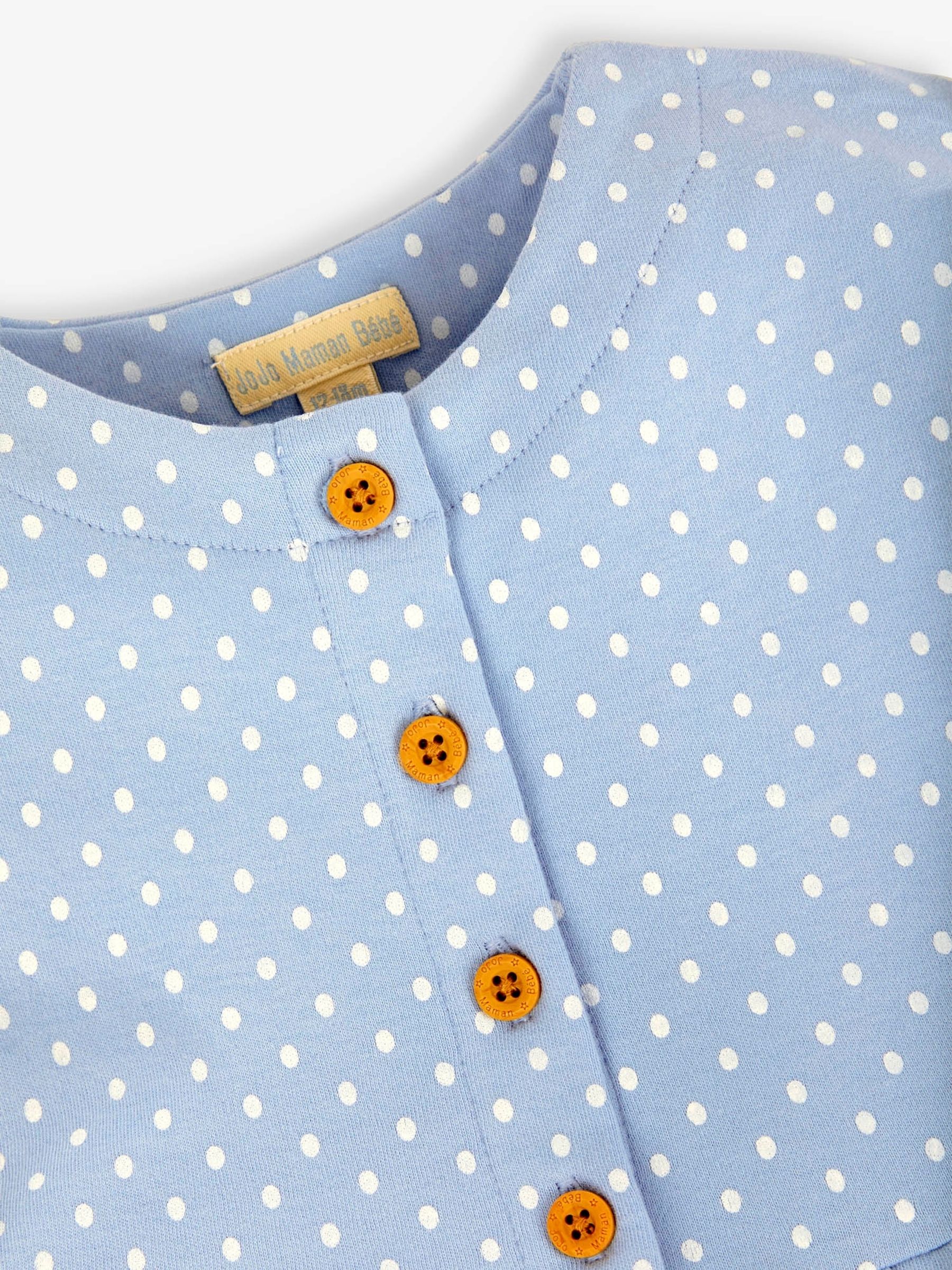 Blue Spot Button Jersey Dress - Image 2 of 2