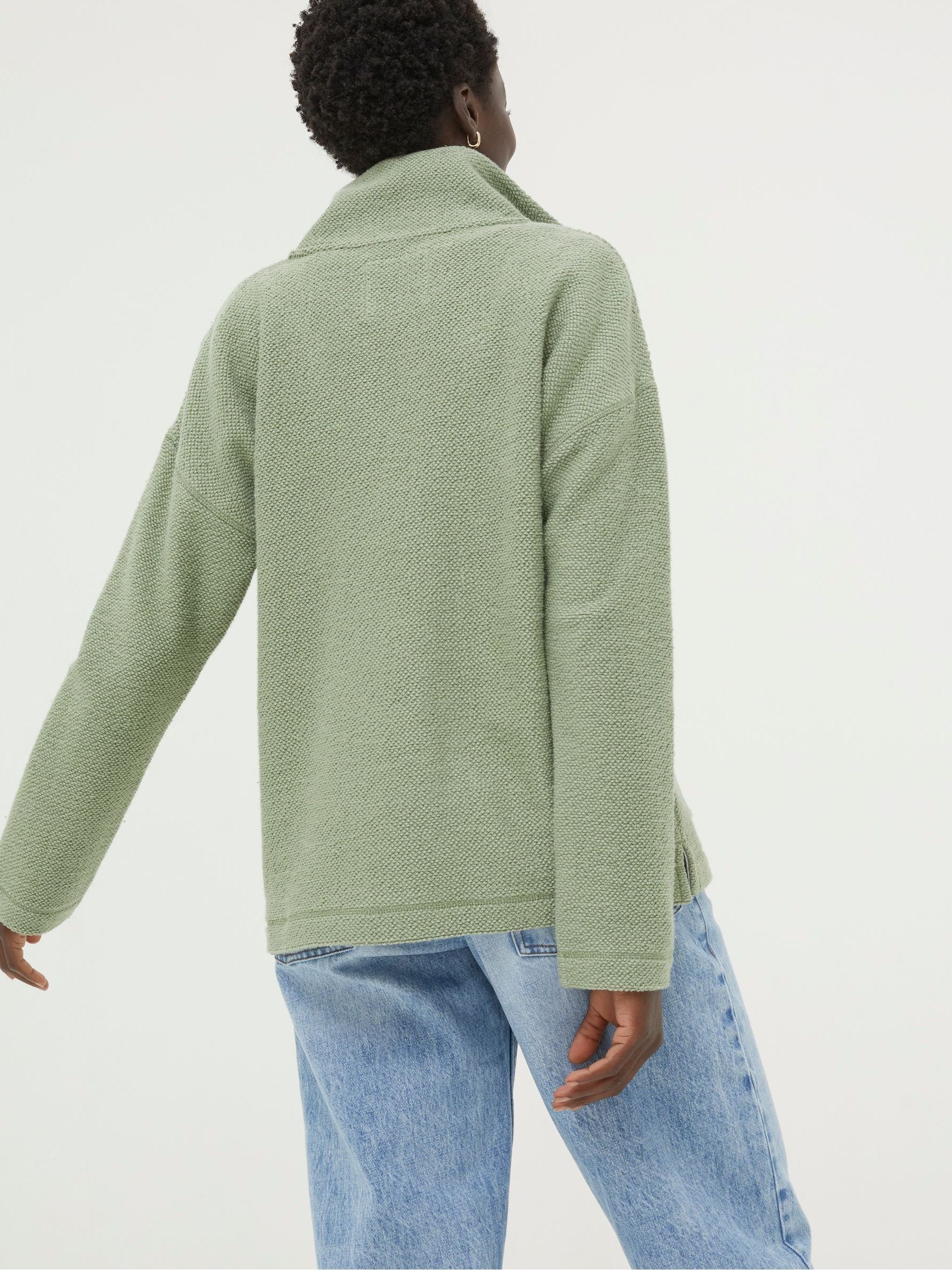 Thea Green Half Neck Sweatshirt - Image 2 of 4
