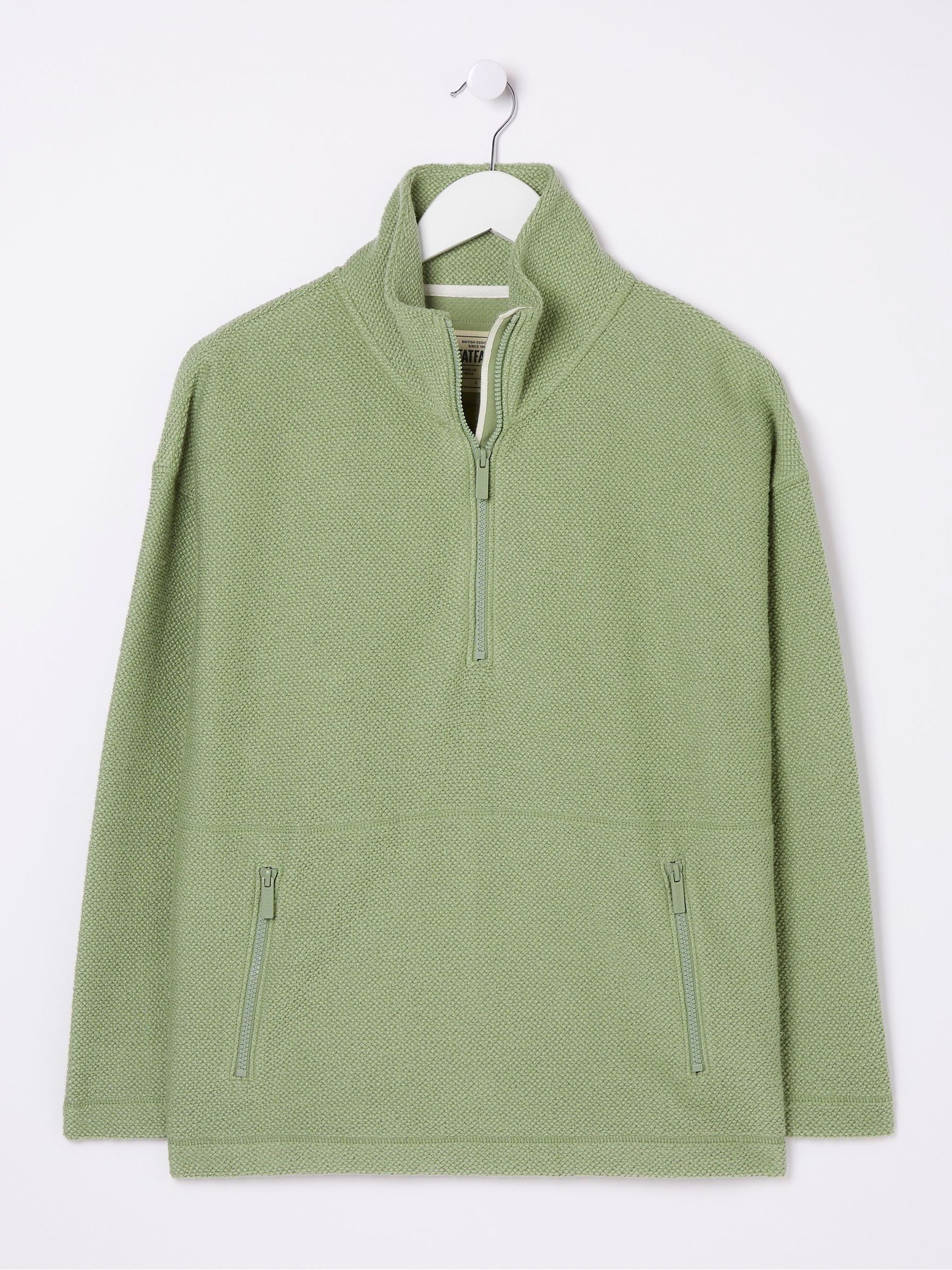 Thea Green Half Neck Sweatshirt - Image 4 of 4