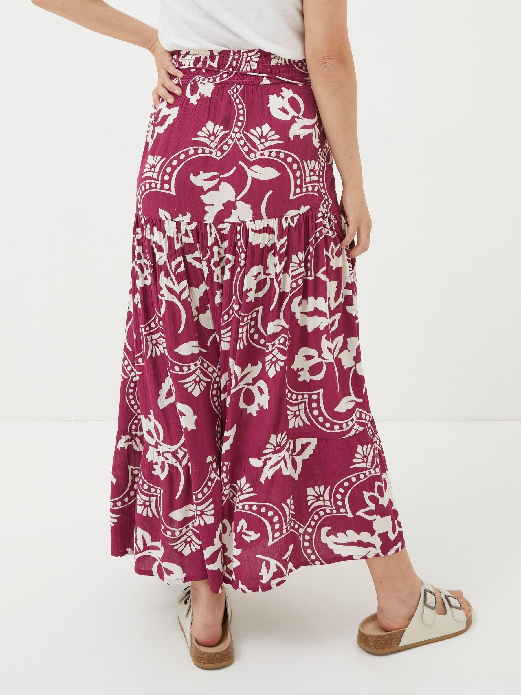 Purple Wallpaper Floral Maxi Skirt - Image 3 of 6