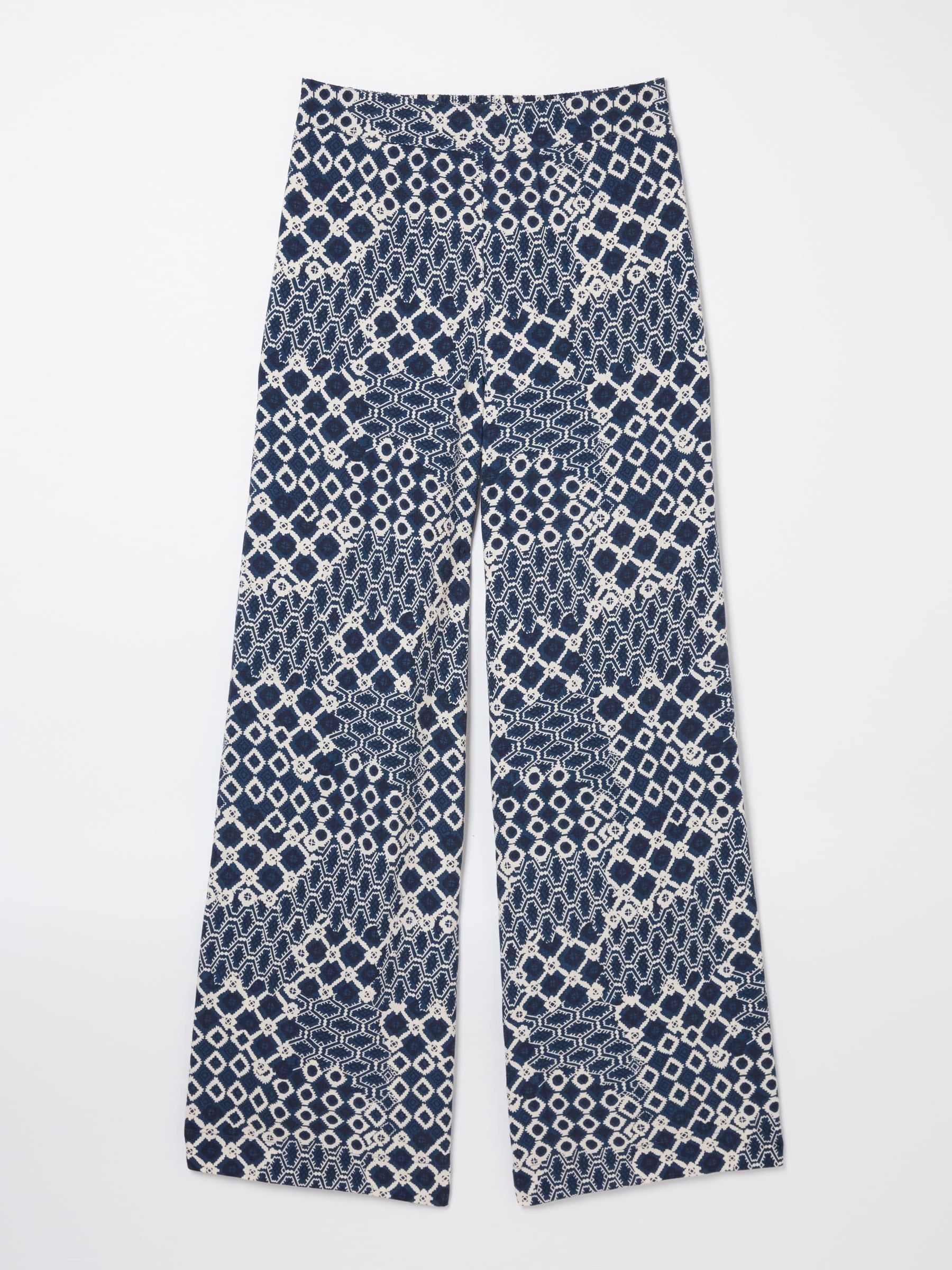 Blue Isla Patchwork Geo Wide Leg Trousers - Image 5 of 5
