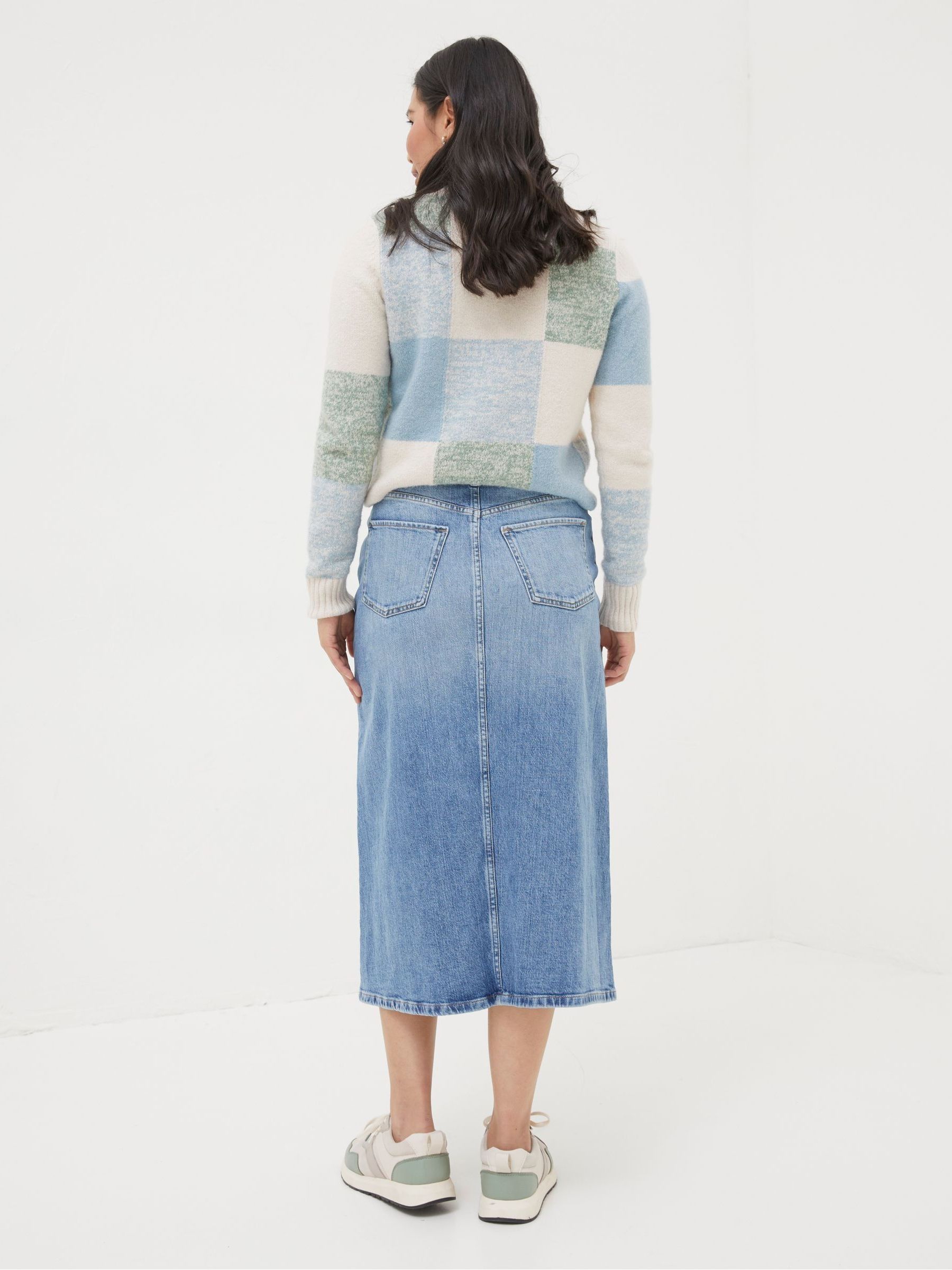Carla Blue Denim Midi Skirt - Image 2 of 6