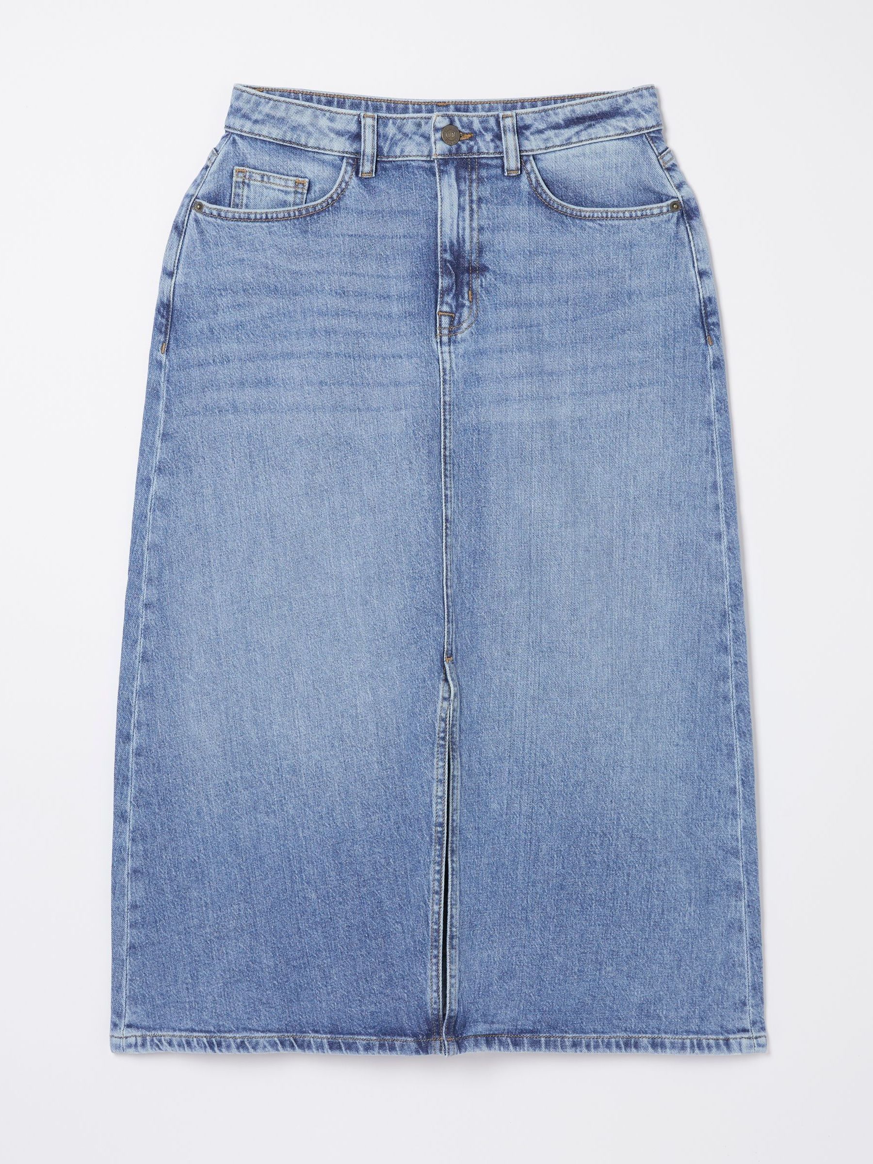 Carla Blue Denim Midi Skirt - Image 6 of 6